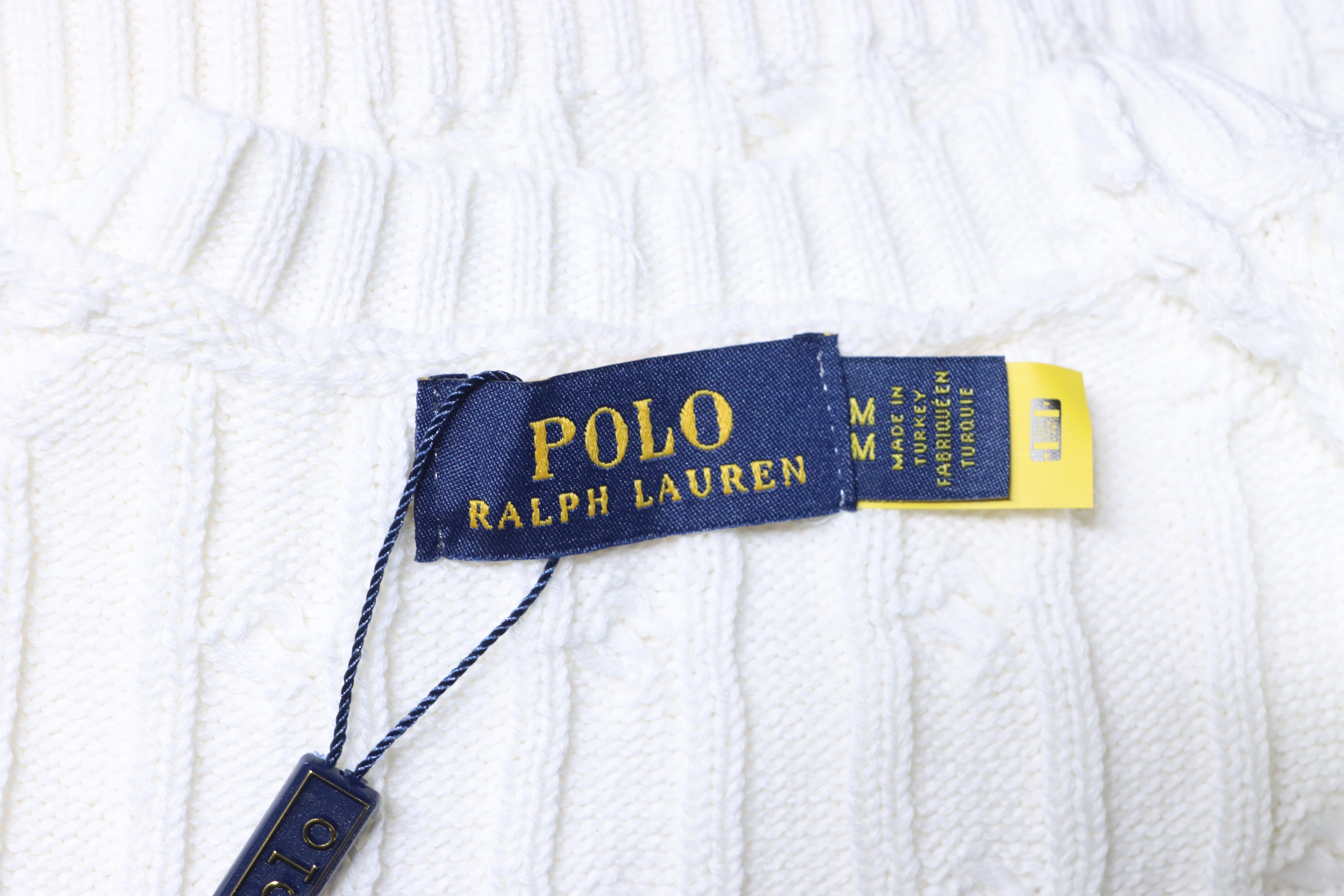 Ralph Lauren Pony Logo Embroidery Cable Knit Knit Short Sleeve T-Shirt Style 4