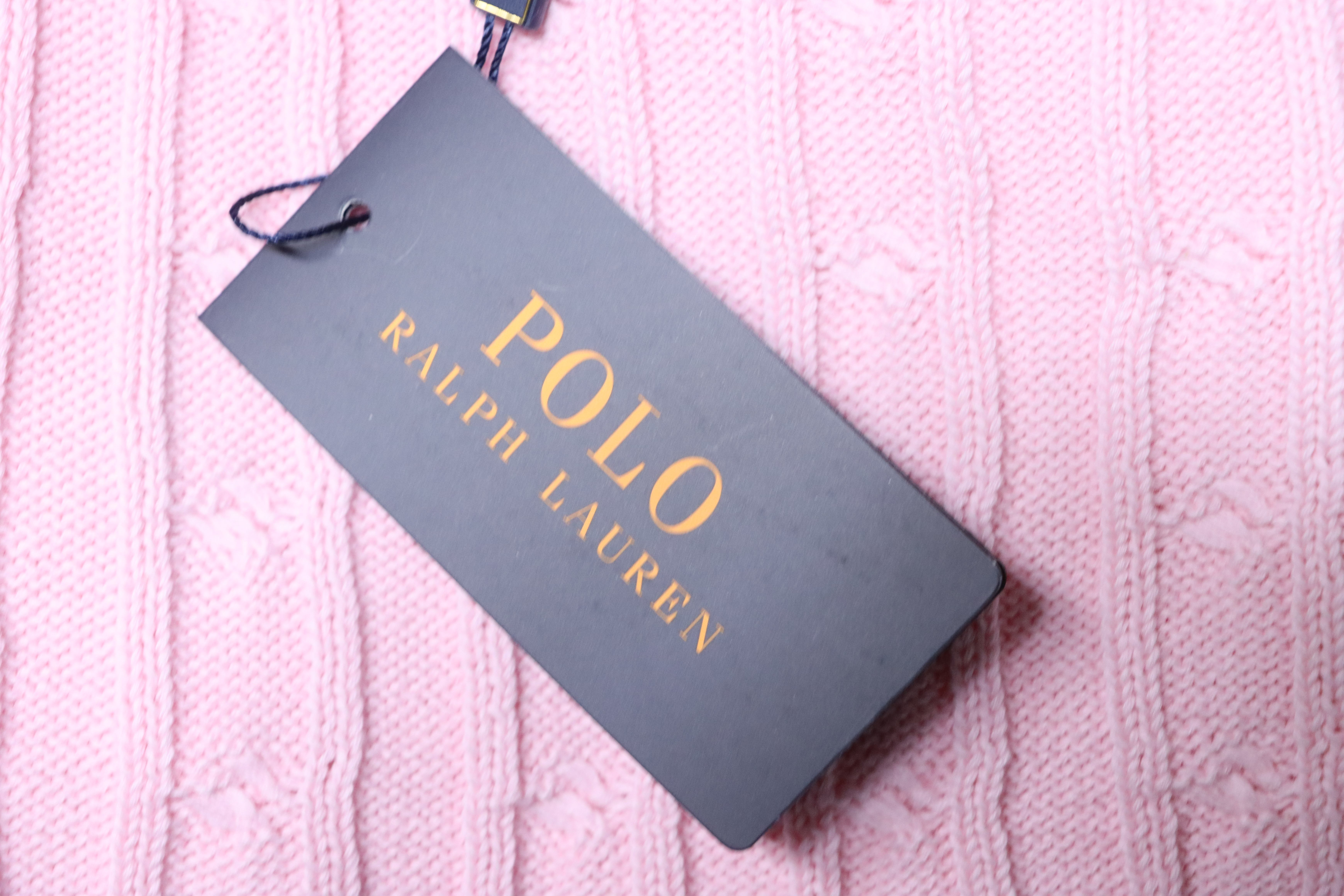 Ralph Lauren Pony Logo Embroidery Cable Knit Knit Short Sleeve T-Shirt Style 6