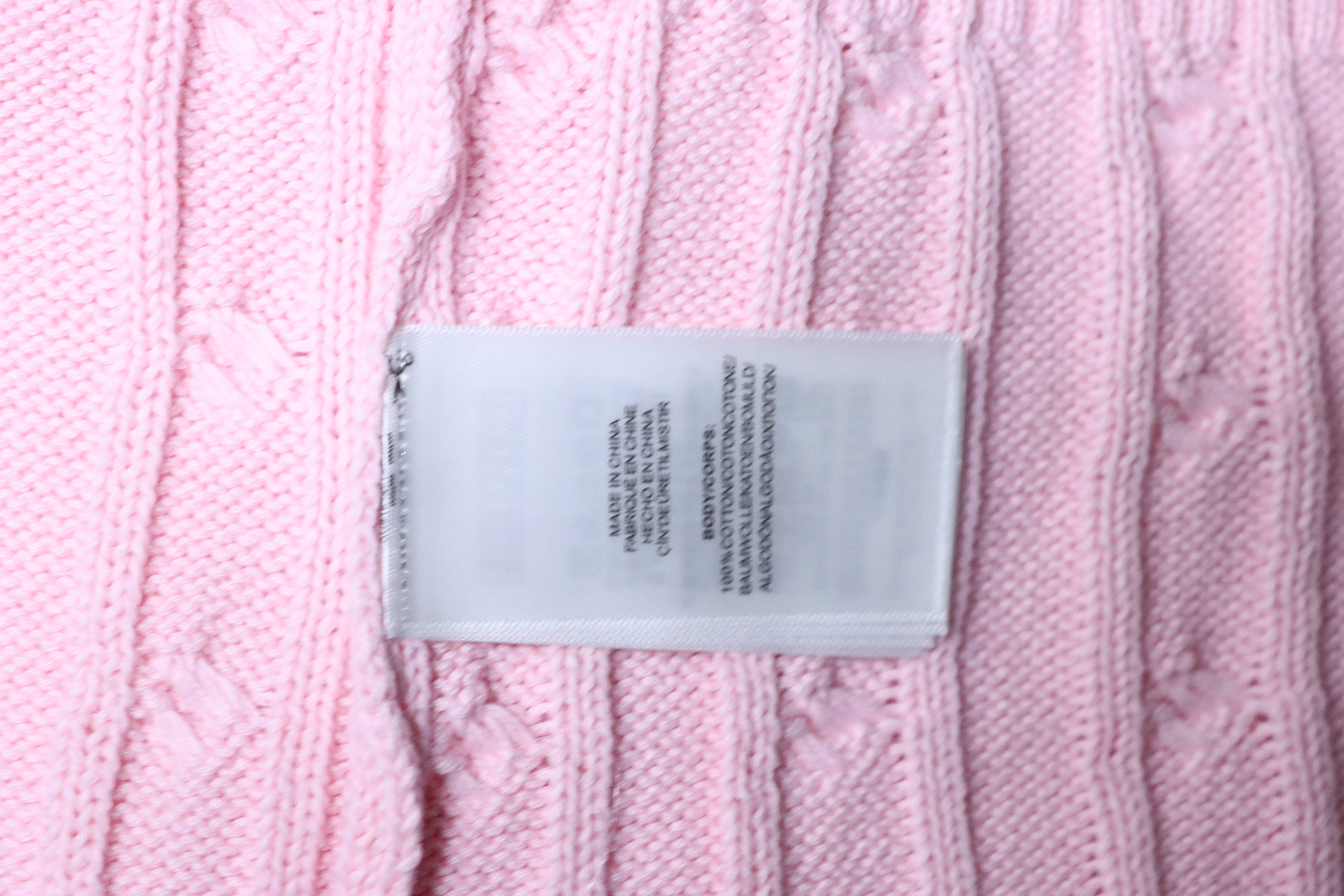 Ralph Lauren Pony Logo Embroidery Cable Knit Knit Short Sleeve T-Shirt Style 6