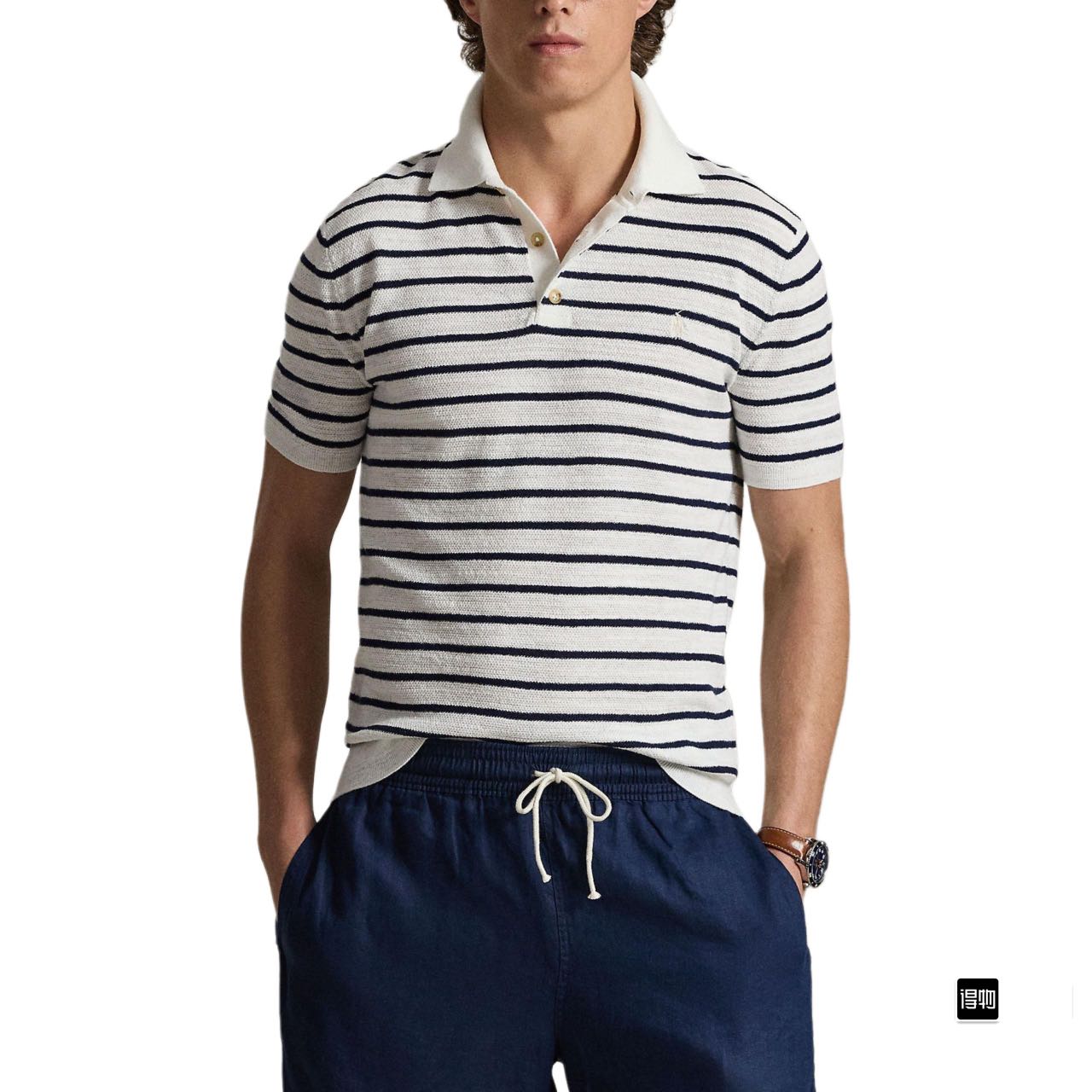 Ralph Lauren Pony Logo Striped Knit Polo Shirt Style 2