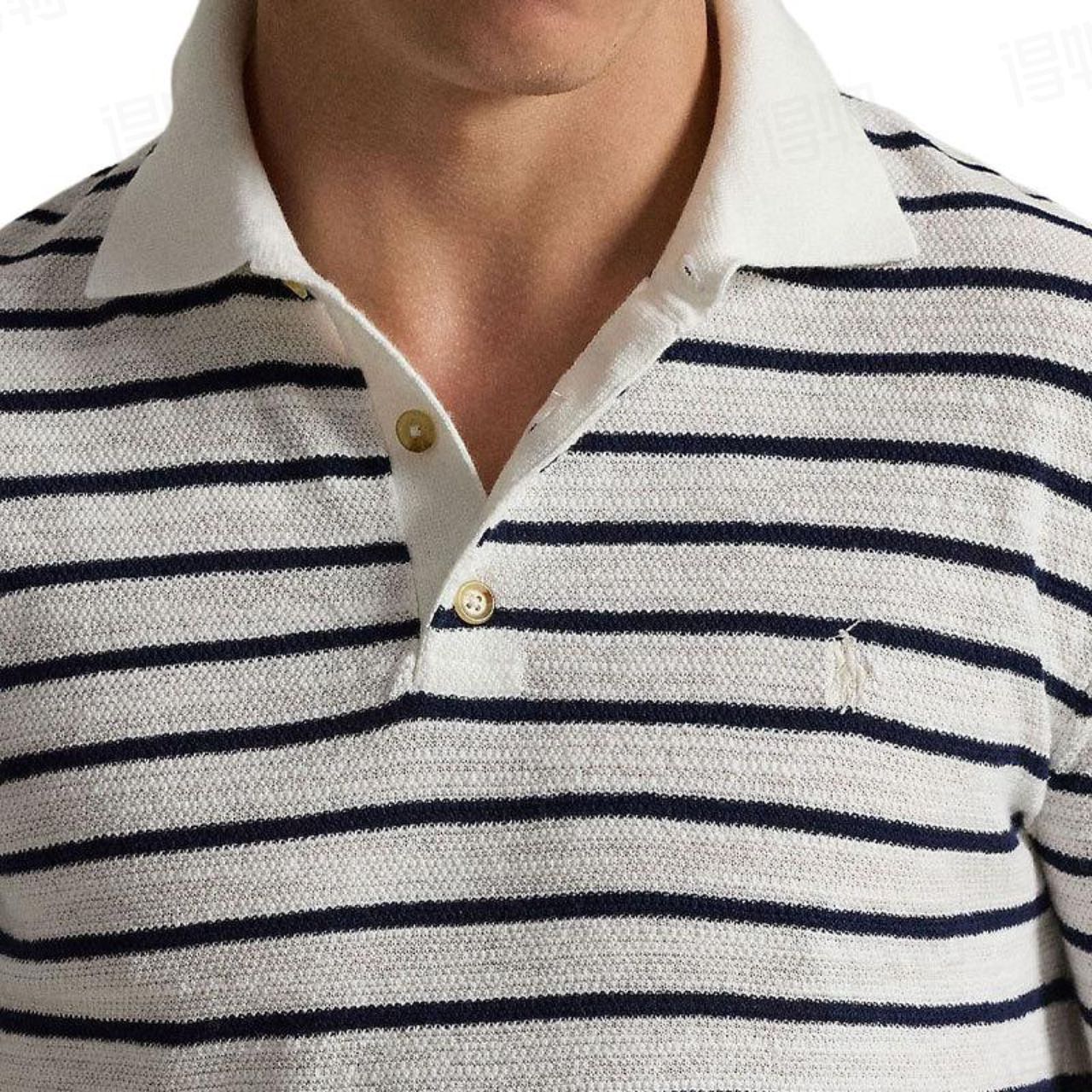 Ralph Lauren Pony Logo Striped Knit Polo Shirt Style 2