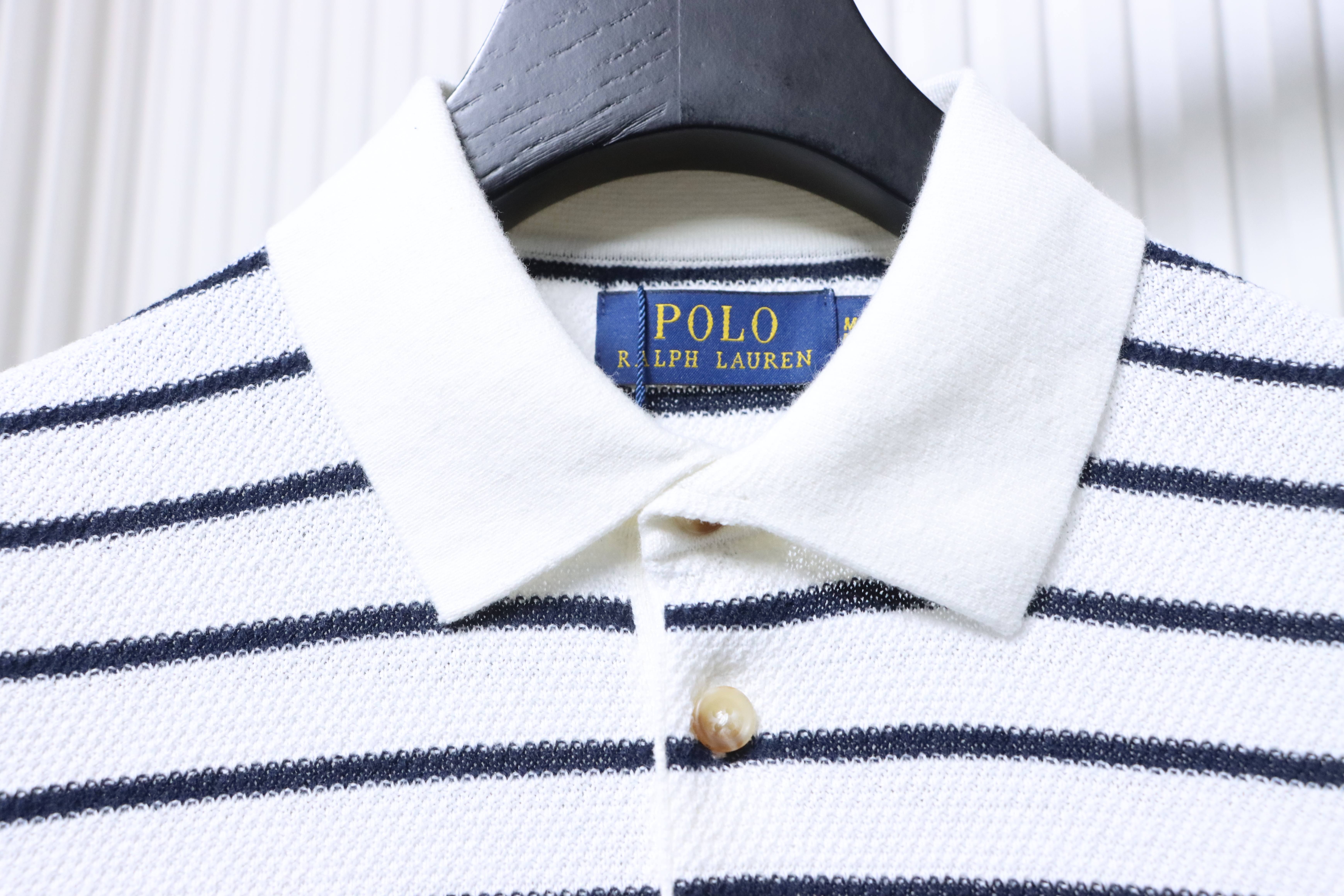 Ralph Lauren Pony Logo Striped Knit Polo Shirt Style 4