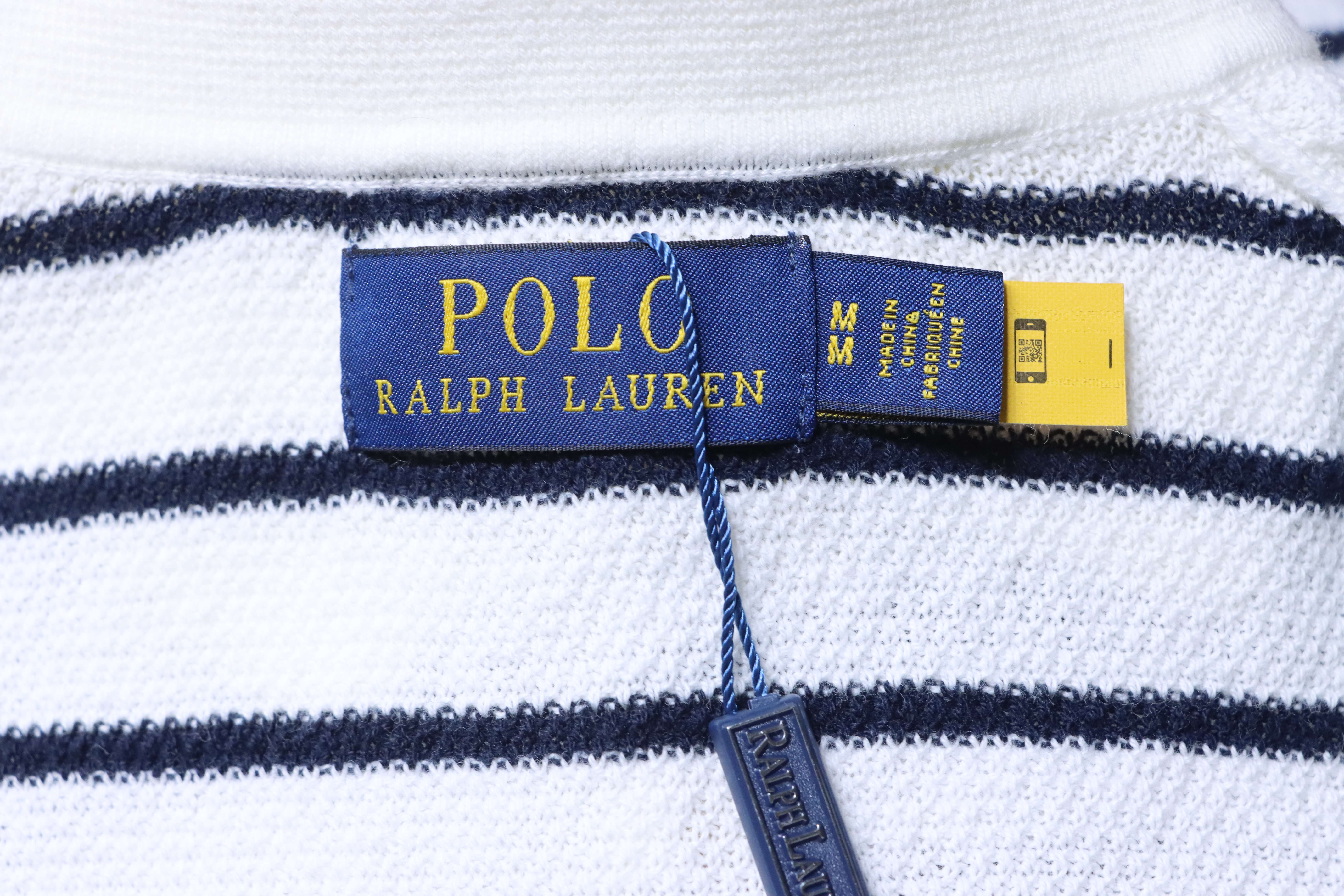 Ralph Lauren Pony Logo Striped Knit Polo Shirt Style 4