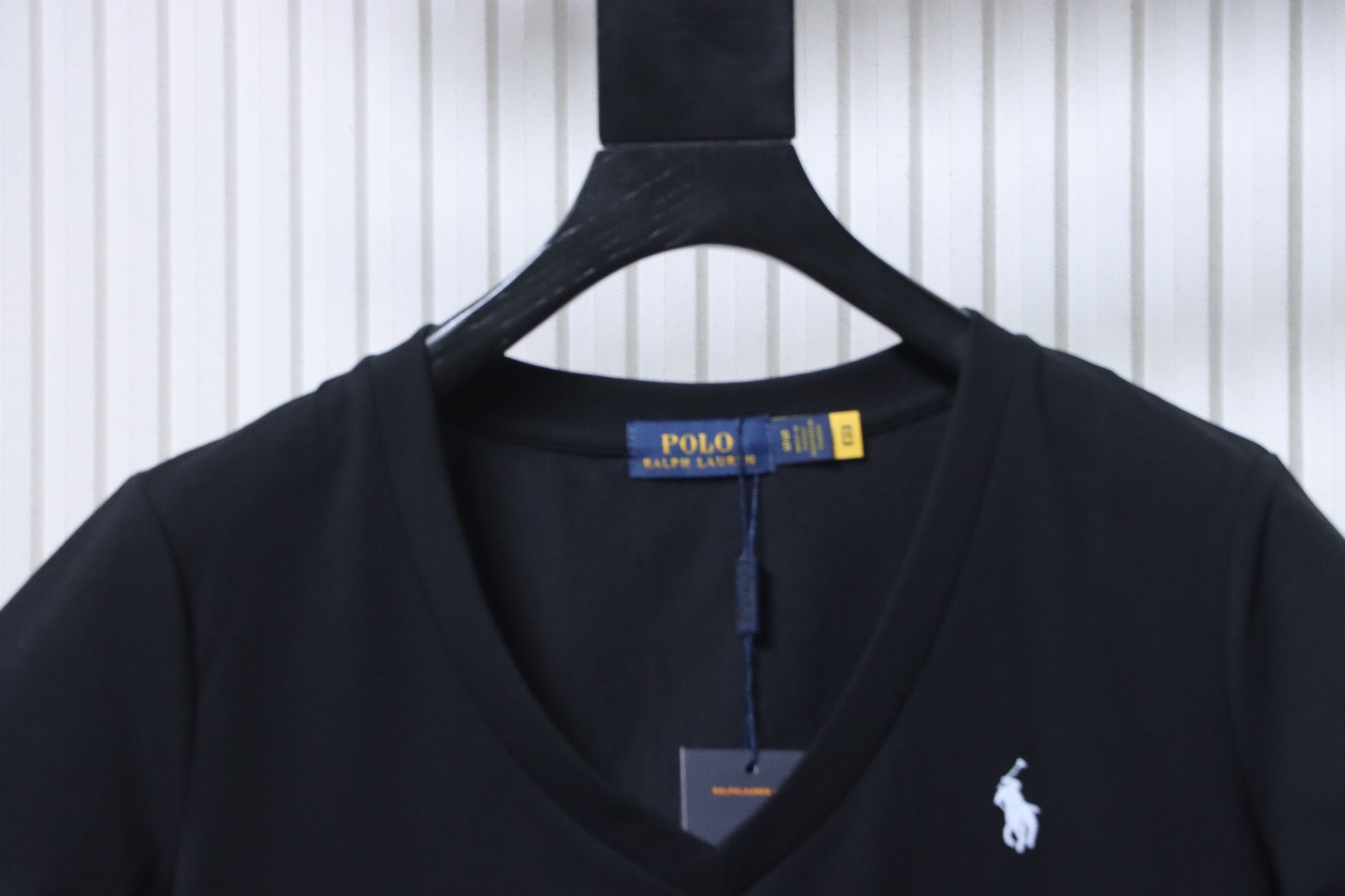 Ralph Lauren RL Pony Logo Embroidery Solid Color V-Neck T-Shirt Women Style 7