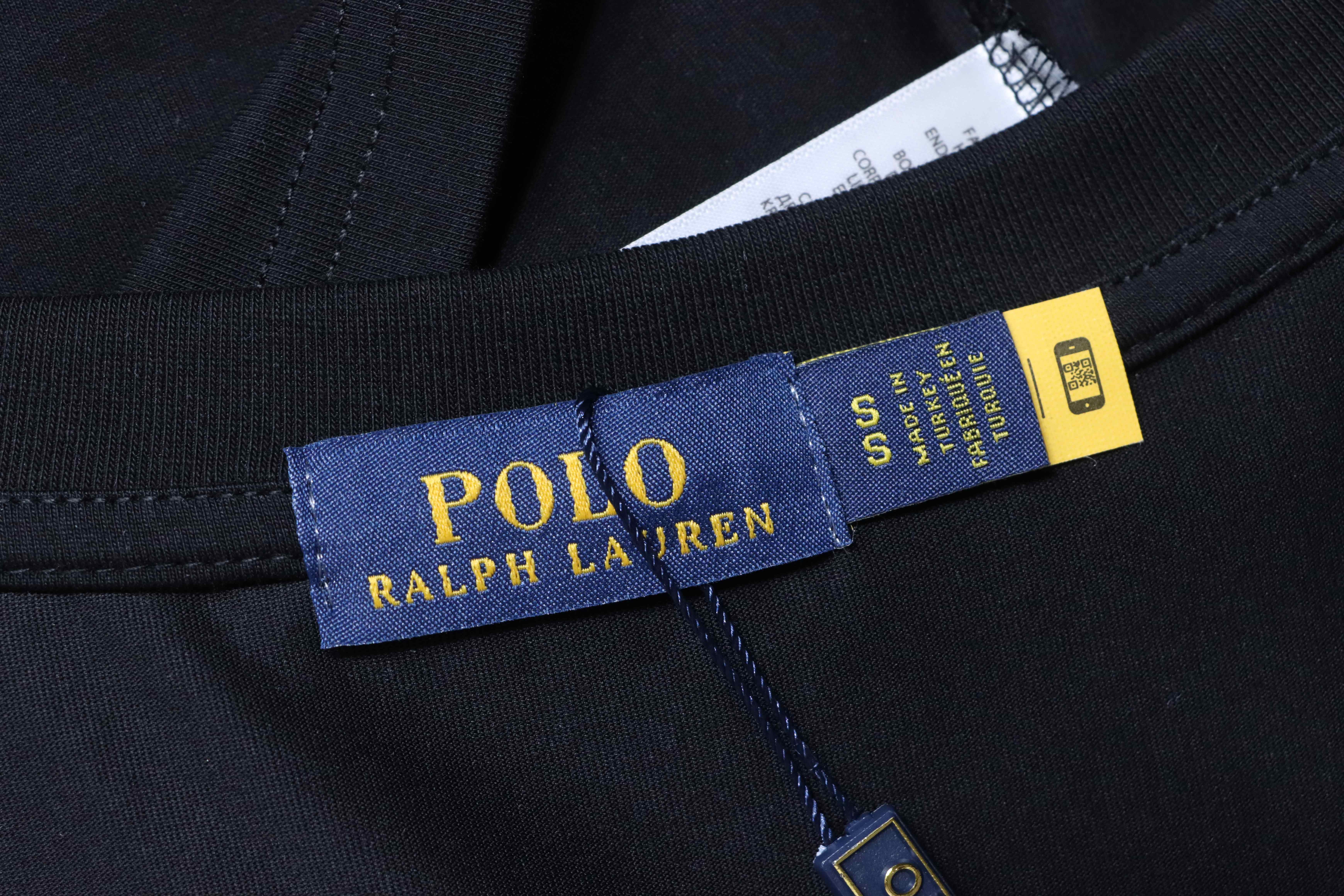 Ralph Lauren RL Pony Logo Embroidery Solid Color V-Neck T-Shirt Women Style 7