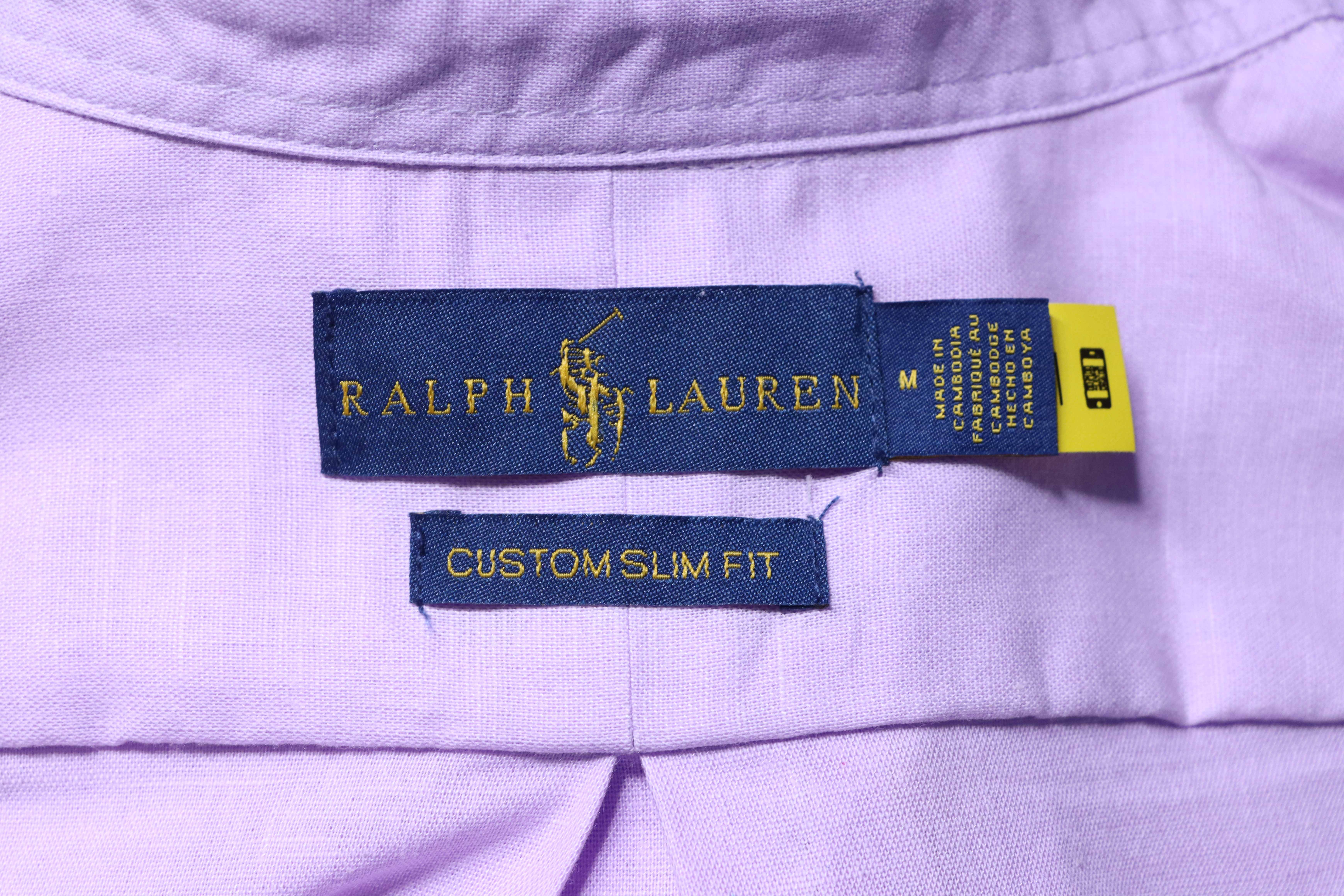 Ralph Lauren Small Logo Embroidery Horse Logo Linen Long Sleeve Shirt Style 2