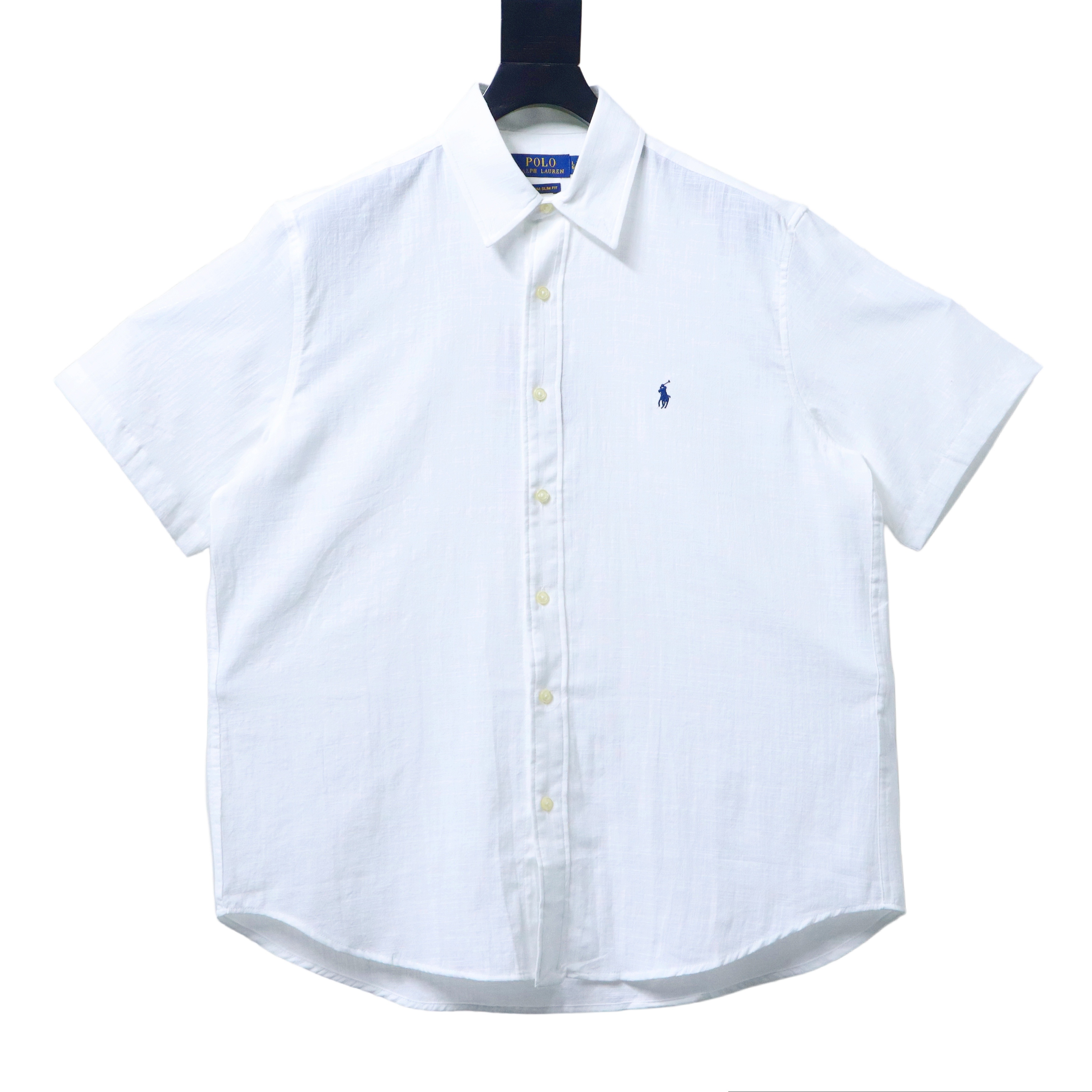 Ralph Lauren Small Logo Horse Logo Embroidery Linen Short Sleeve Shirt Style 2