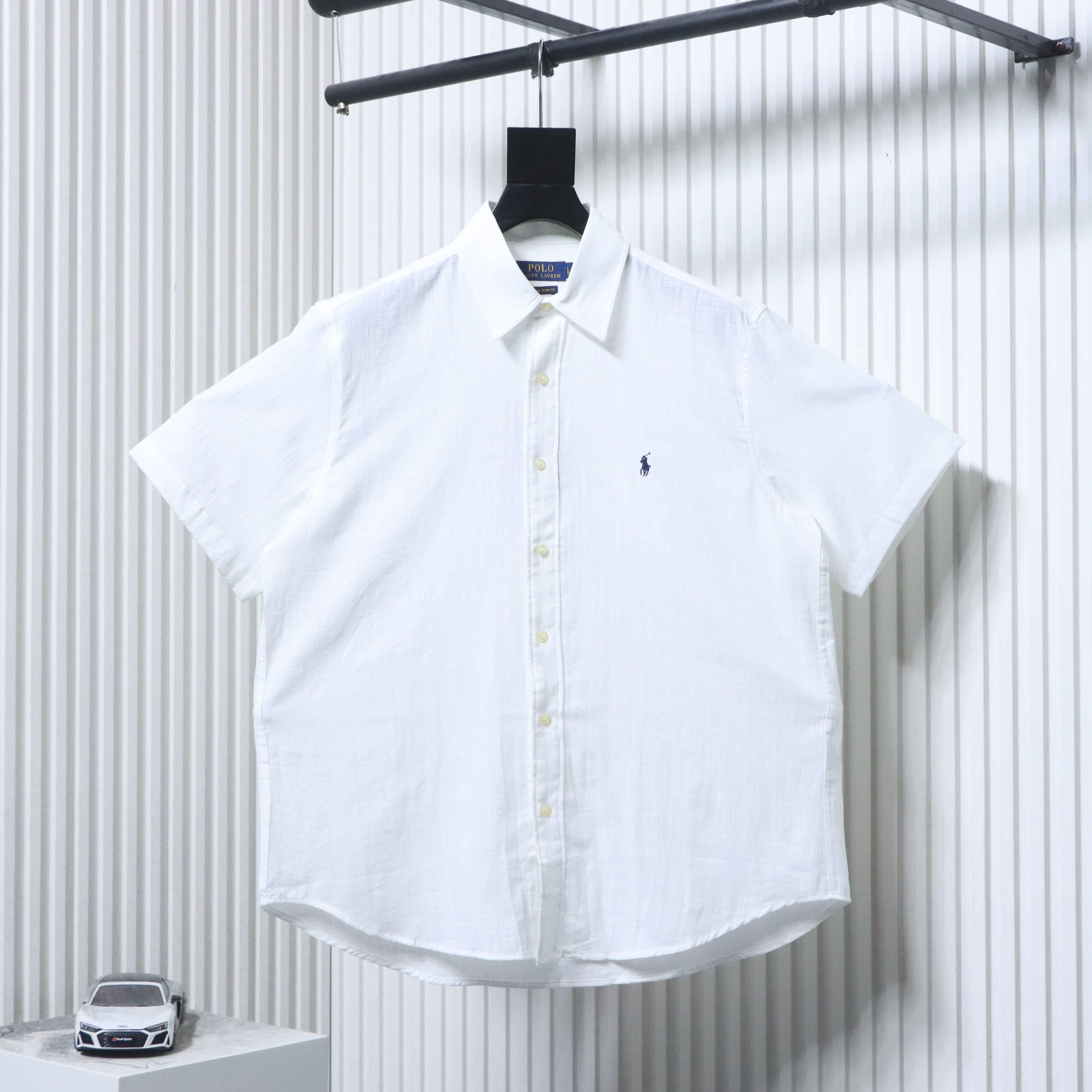 Ralph Lauren Small Logo Horse Logo Embroidery Linen Short Sleeve Shirt Style 2