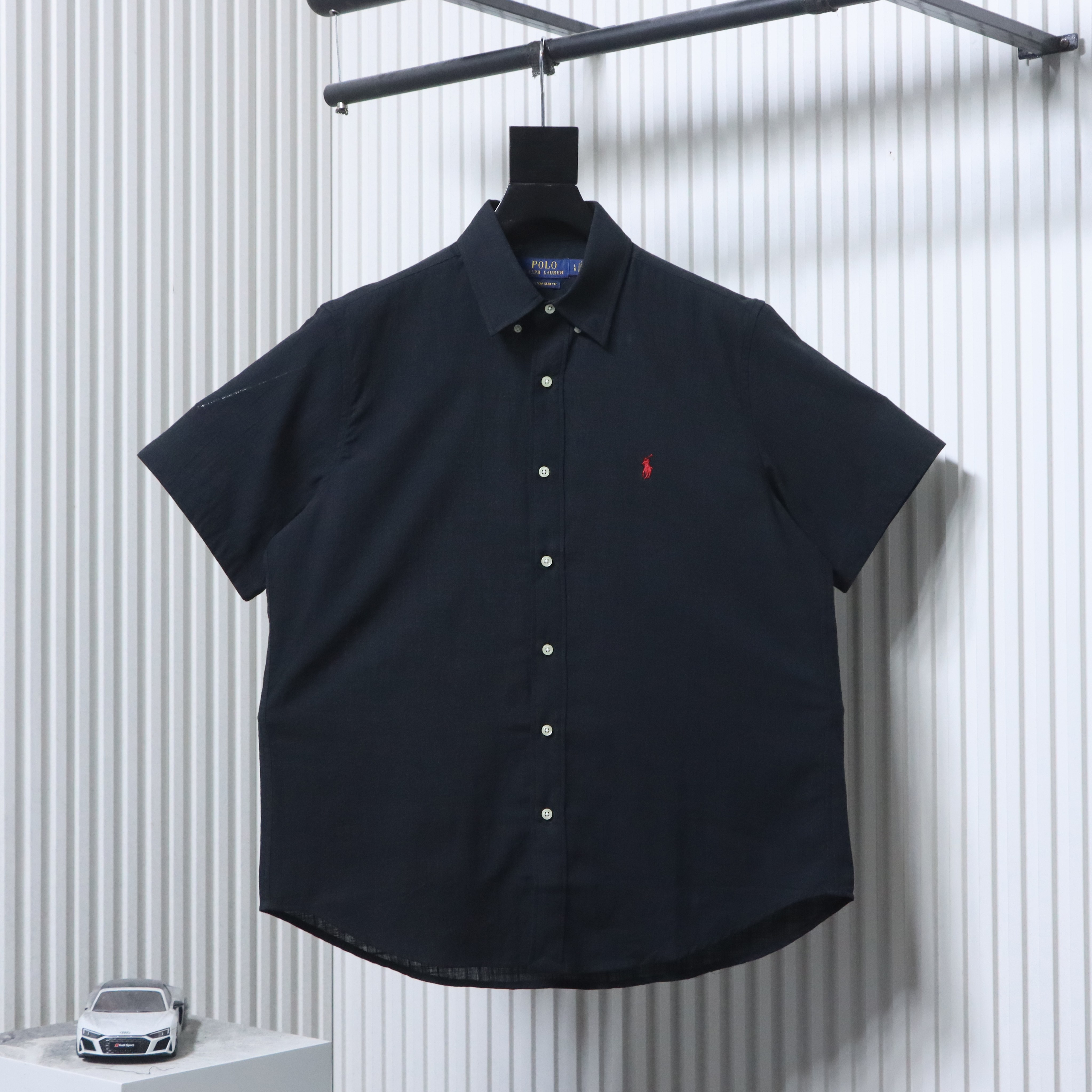Ralph Lauren Small Logo Horse Logo Embroidery Linen Short Sleeve Shirt Style 3