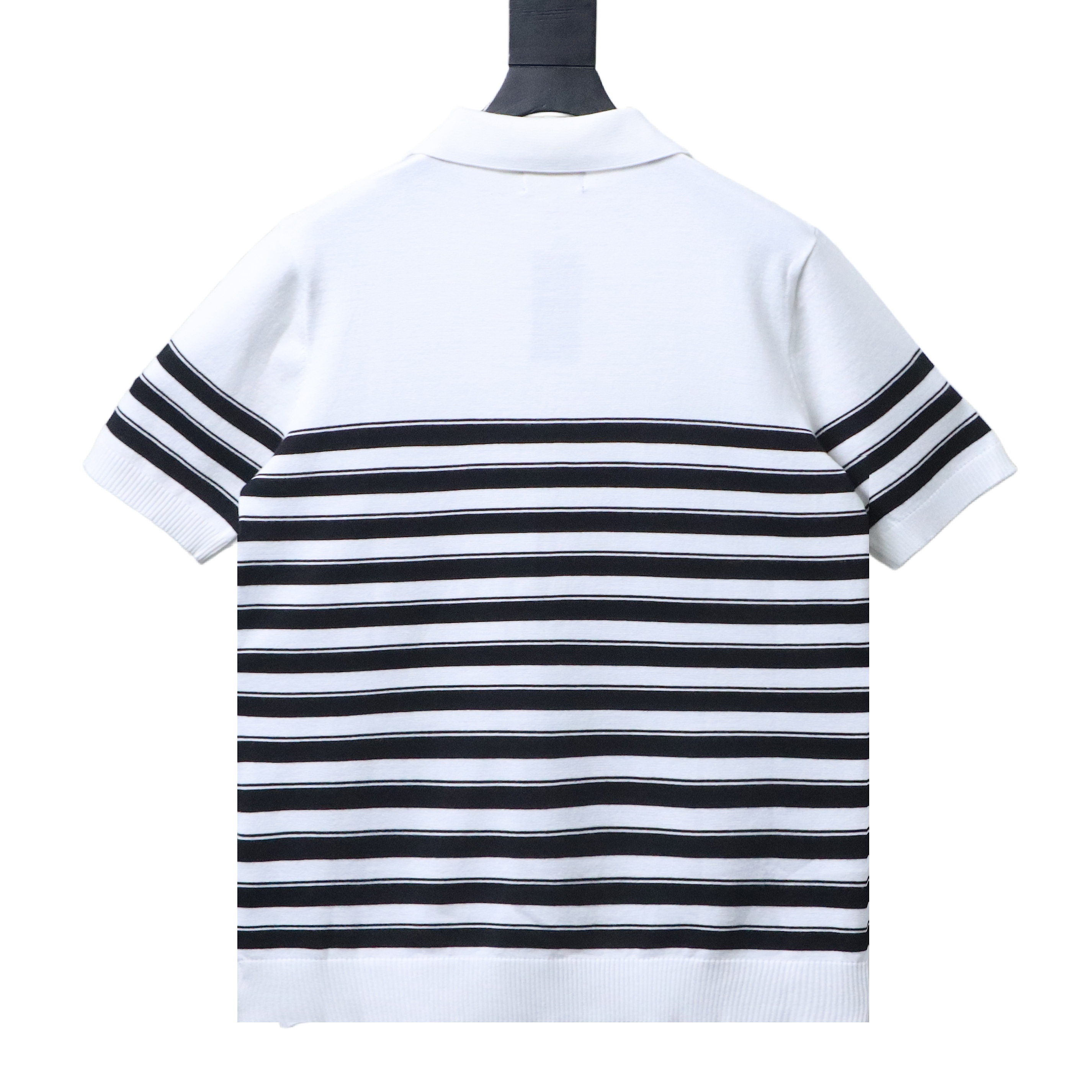 Ralph Lauren Striped Pony Logo Embroidery Small V-Neck Knit Short Sleeve Polo Shirt Style 1