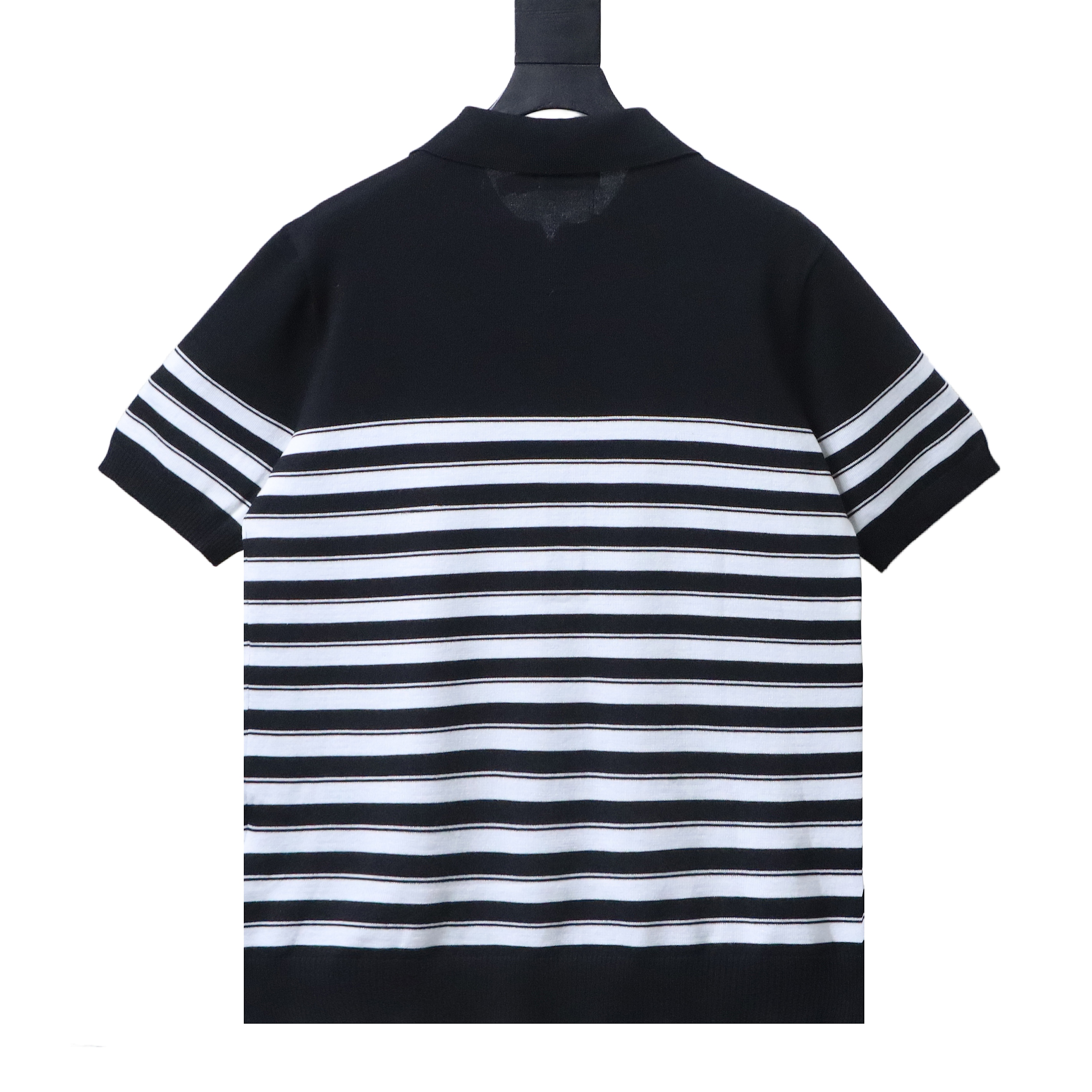 Ralph Lauren Striped Pony Logo Embroidery Small V-Neck Knit Short Sleeve Polo Shirt Style 2
