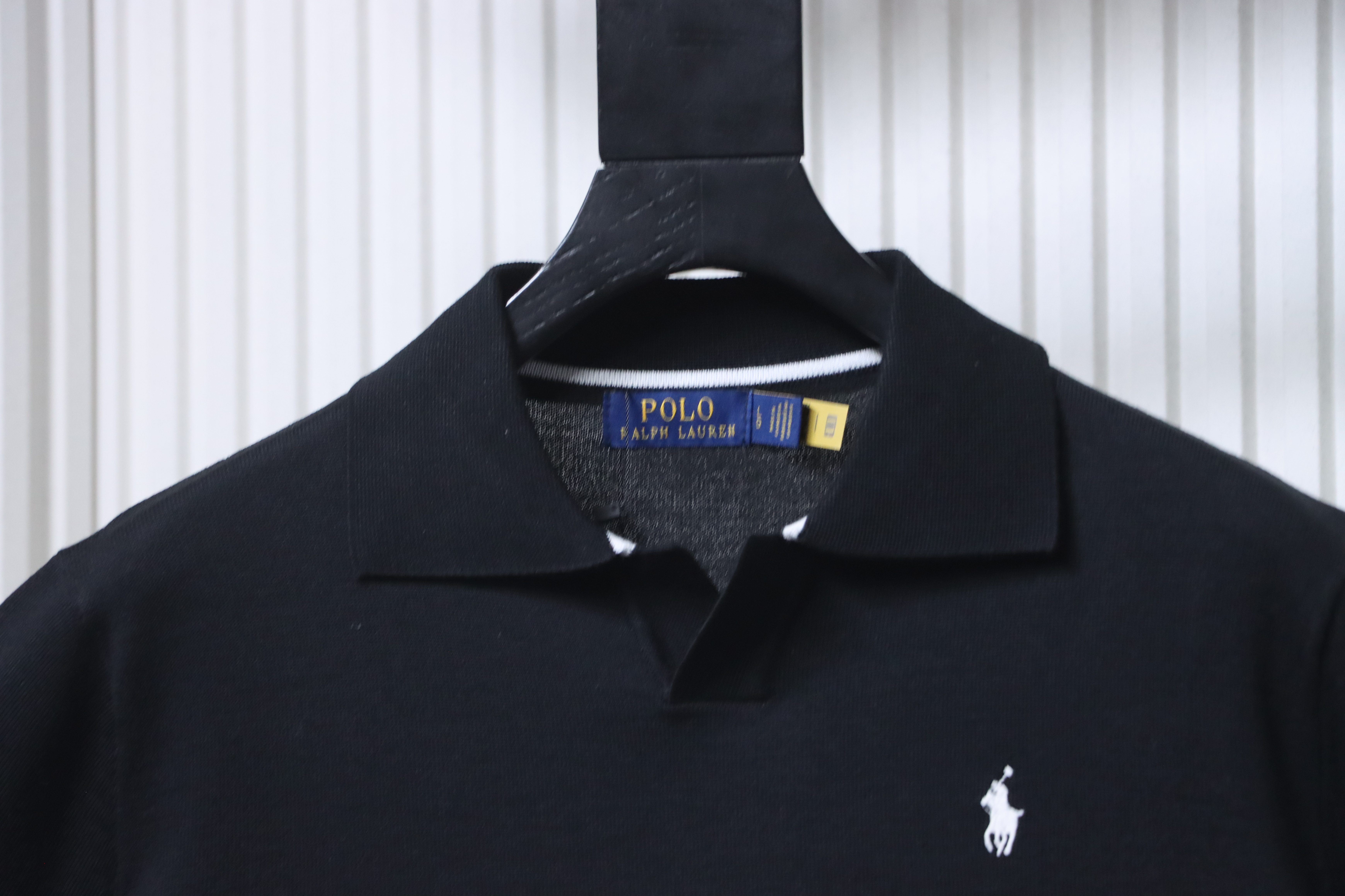 Ralph Lauren Striped Pony Logo Embroidery Small V-Neck Knit Short Sleeve Polo Shirt Style 2