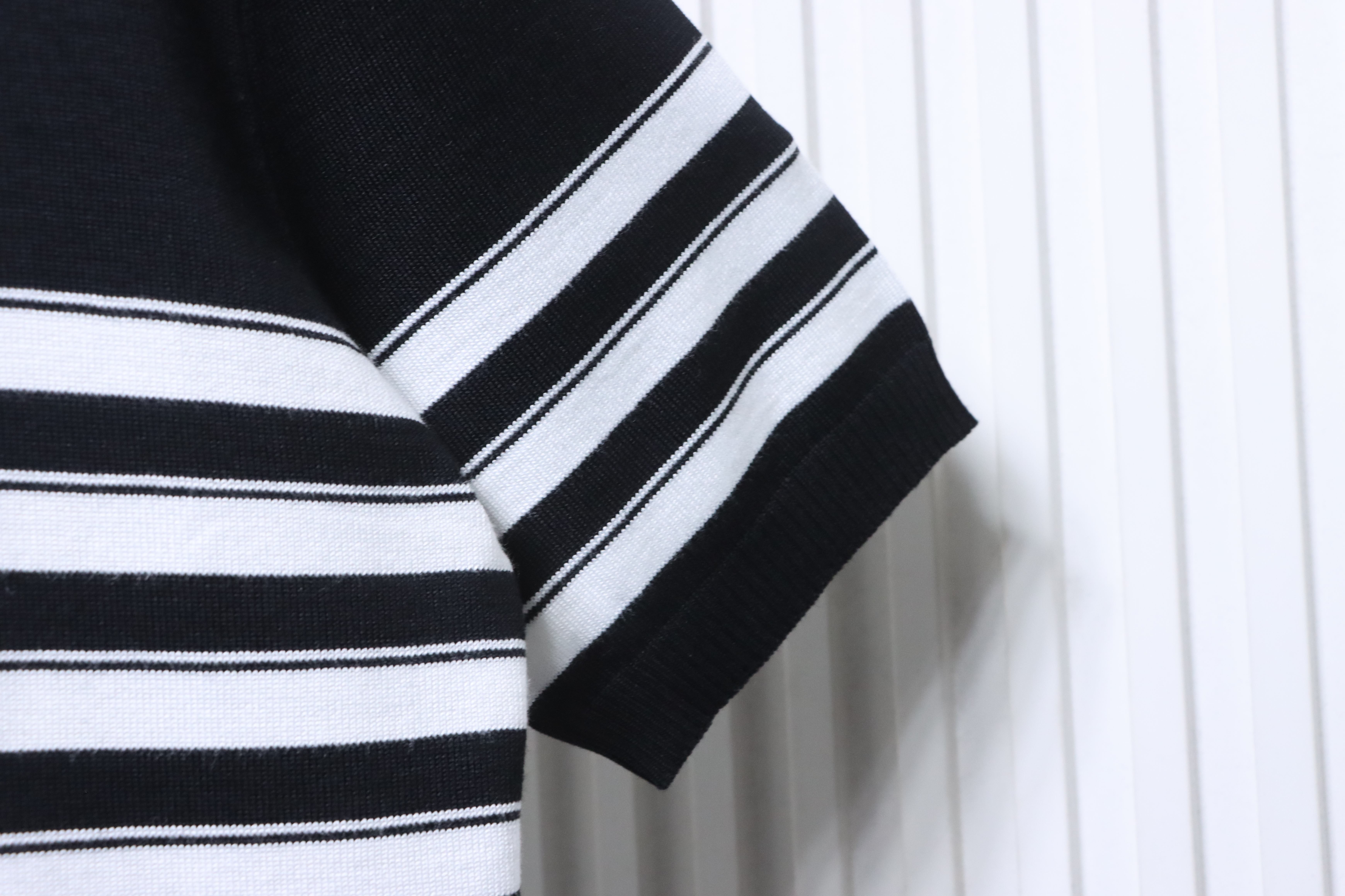 Ralph Lauren Striped Pony Logo Embroidery Small V-Neck Knit Short Sleeve Polo Shirt Style 2