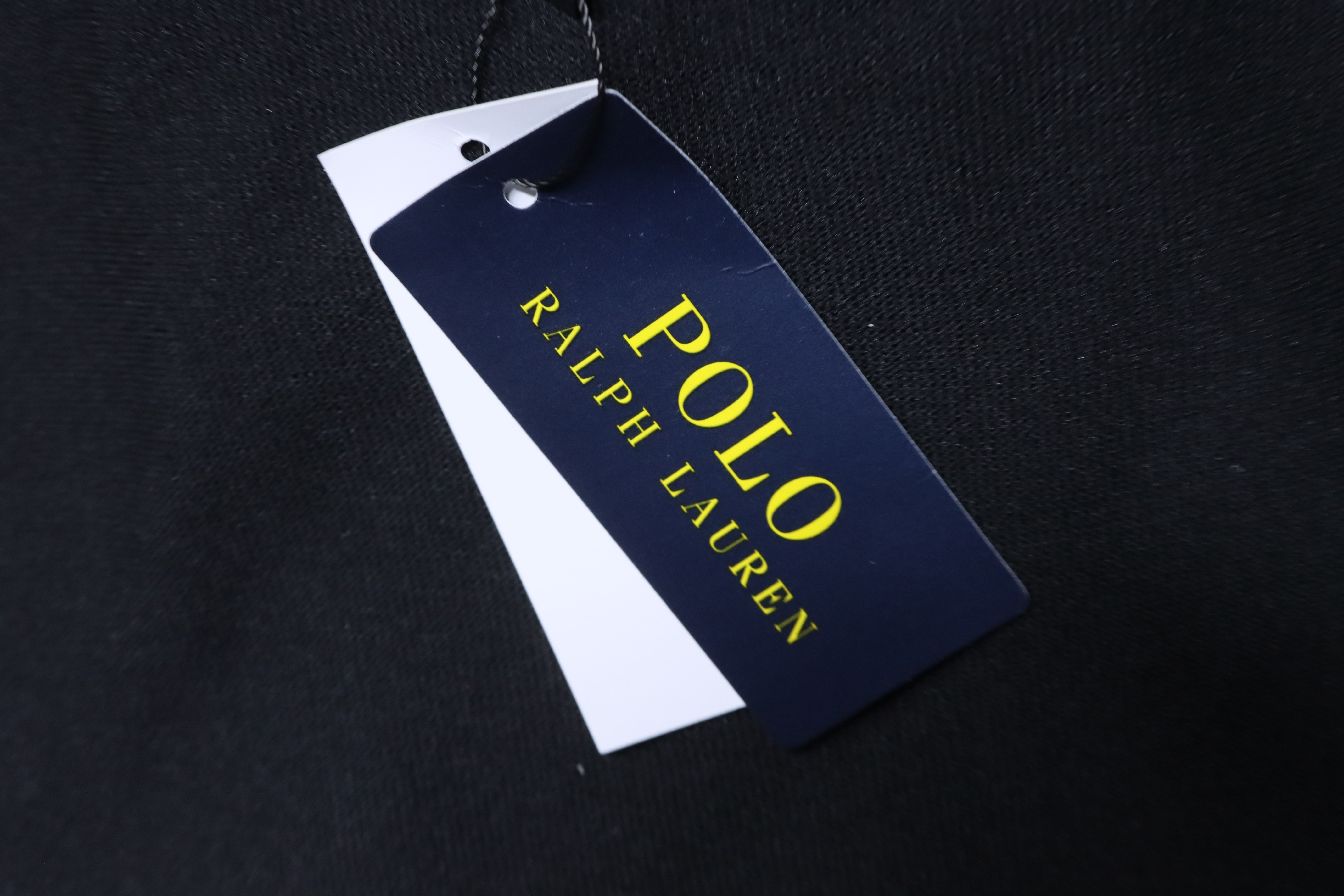 Ralph Lauren Striped Pony Logo Embroidery Small V-Neck Knit Short Sleeve Polo Shirt Style 2