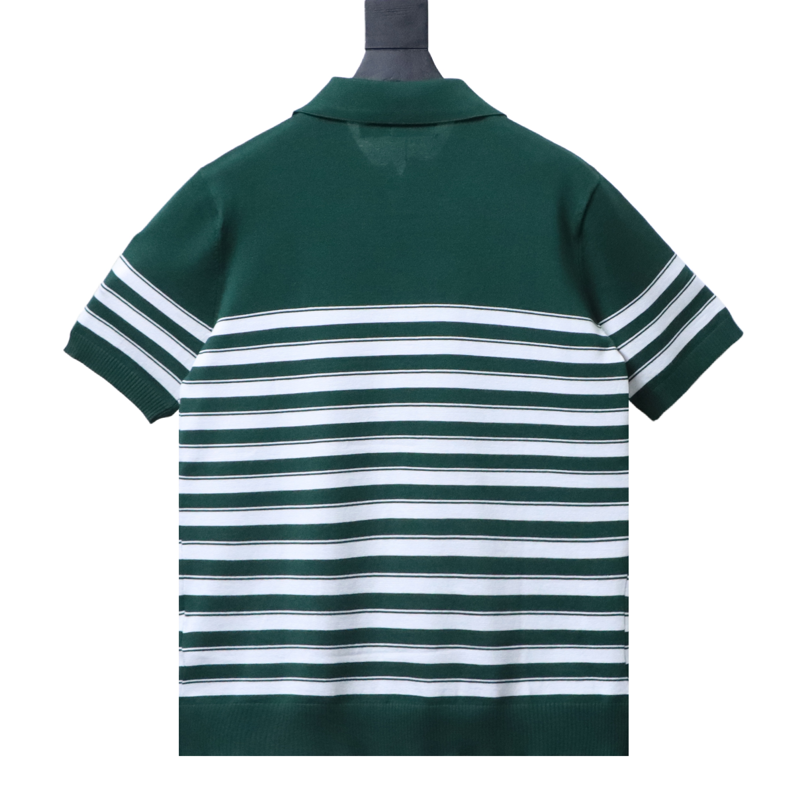 Ralph Lauren Striped Pony Logo Embroidery Small V-Neck Knit Short Sleeve Polo Shirt Style 3