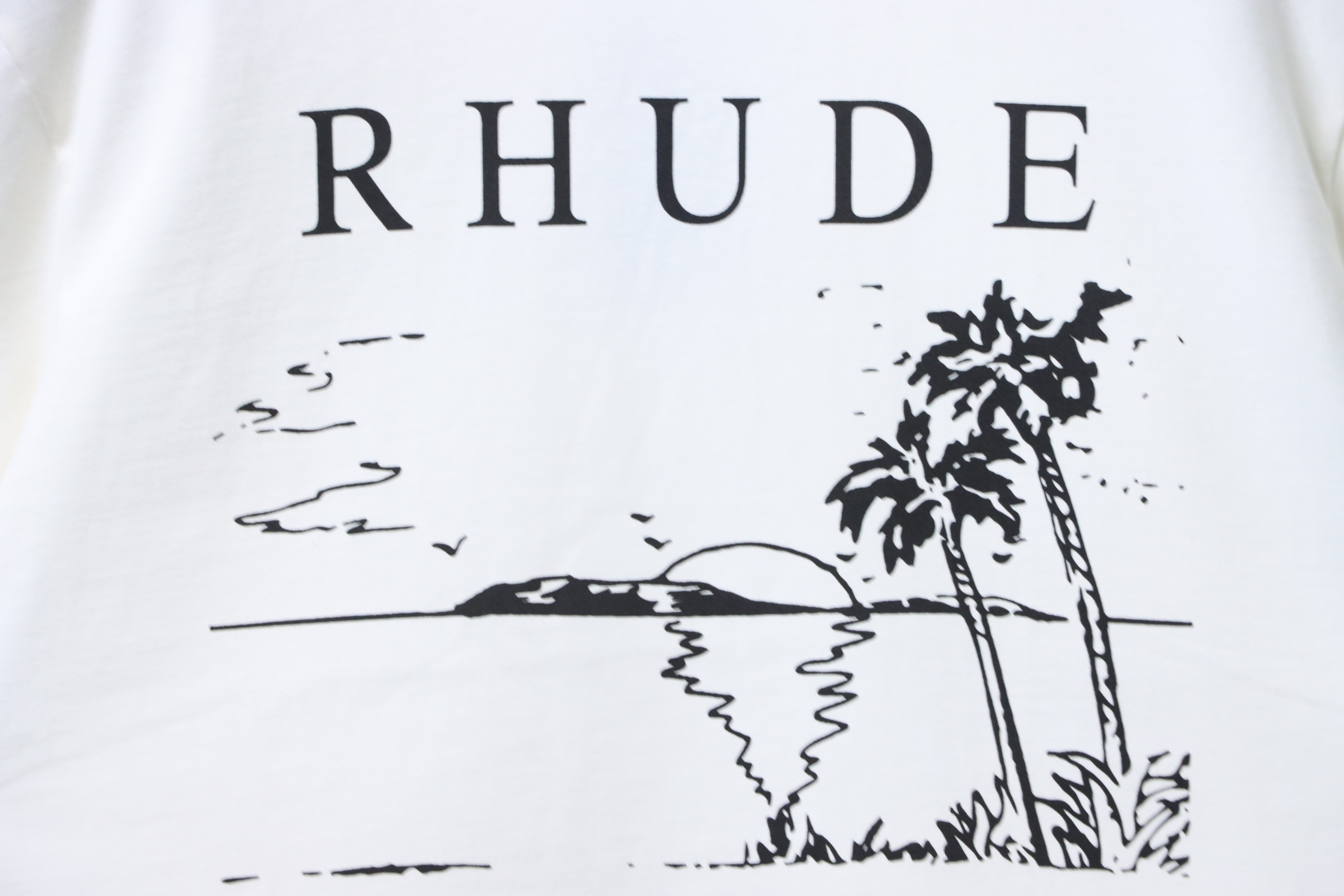 RHUDE Marlboro Sunset Beach Print American Vintage Short Sleeve T-Shirt