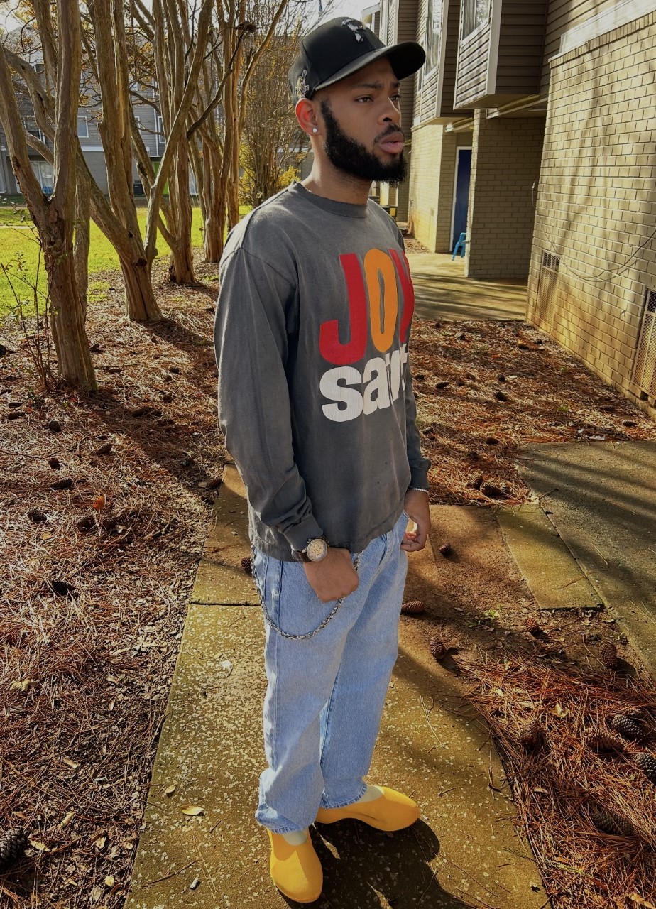 SAINT Distressed Tie-Dye Cotton Long Sleeve T-Shirt