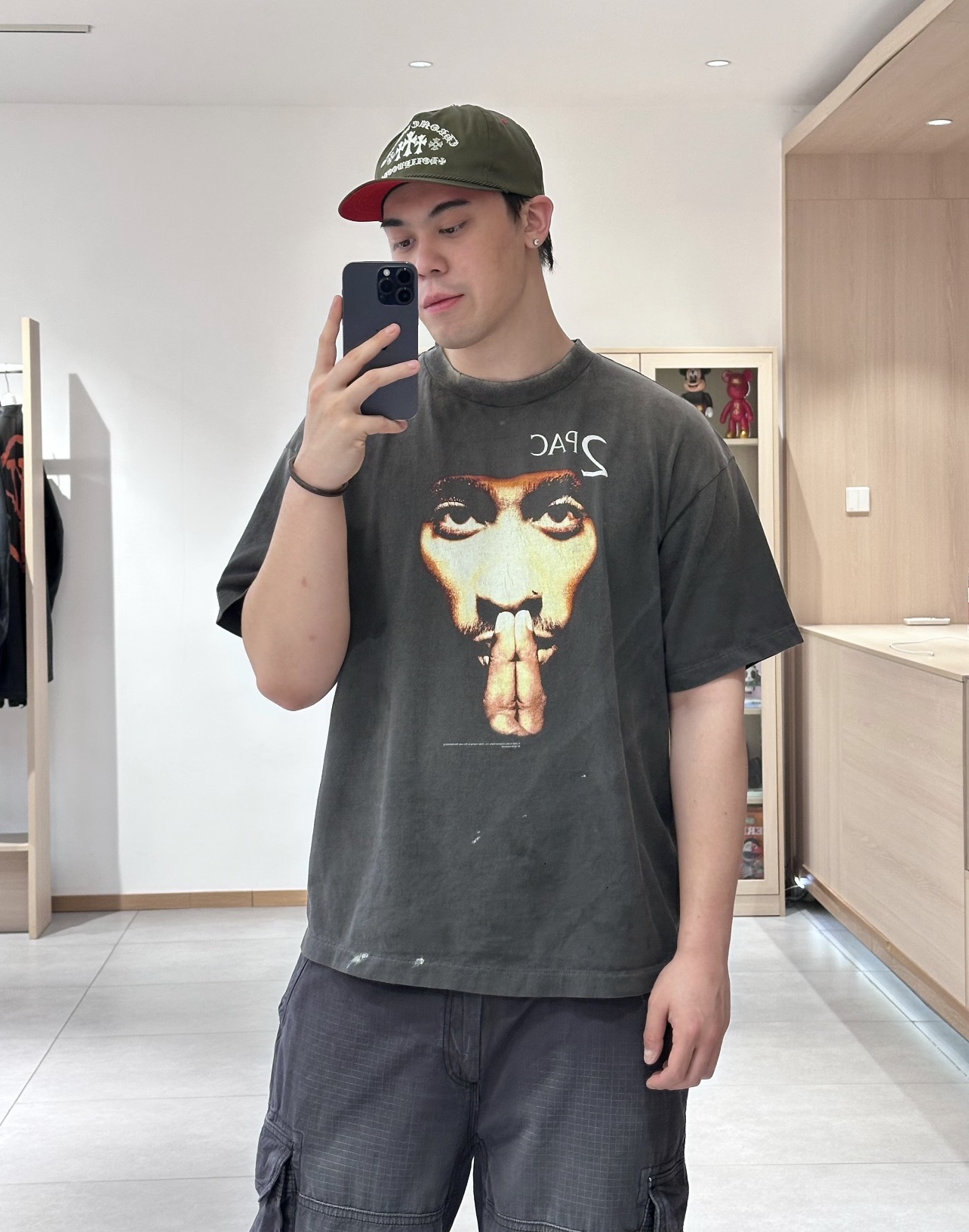 Saint Michael 2PAC Face Print Short Sleeve T-Shirt