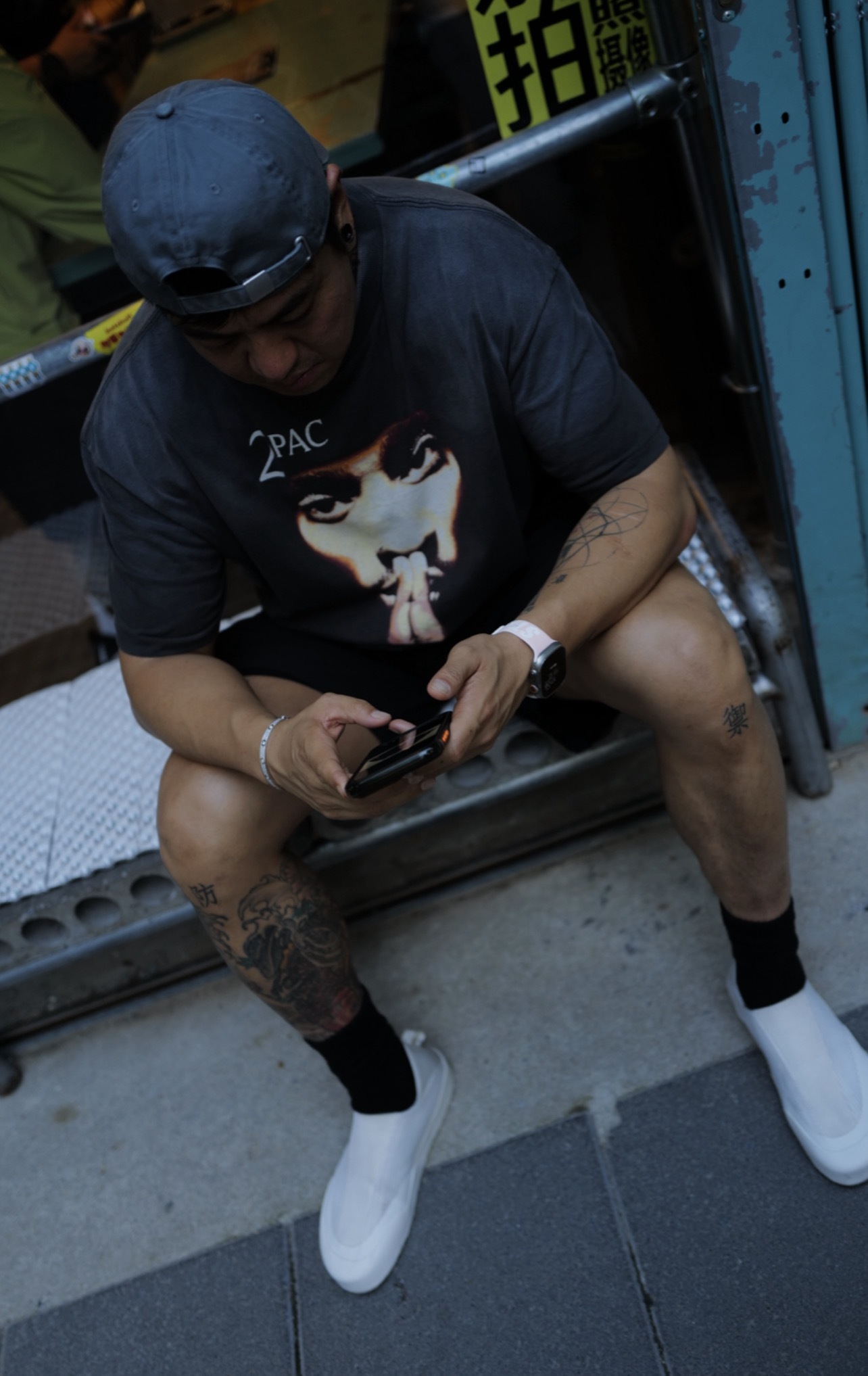 Saint Michael 2PAC Face Print Short Sleeve T-Shirt