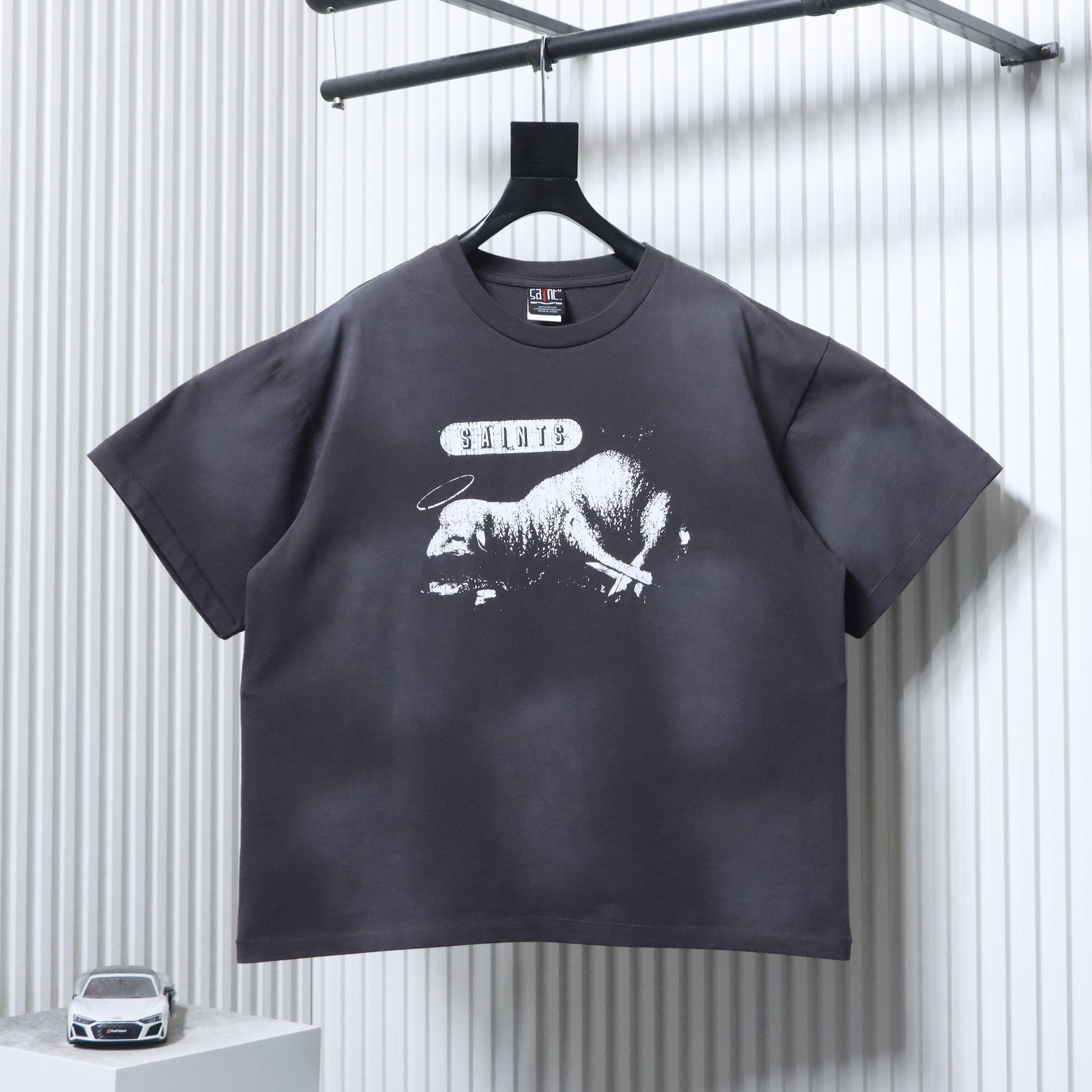Saint Michael Casual Crewneck Cotton Short Sleeve T-Shirt