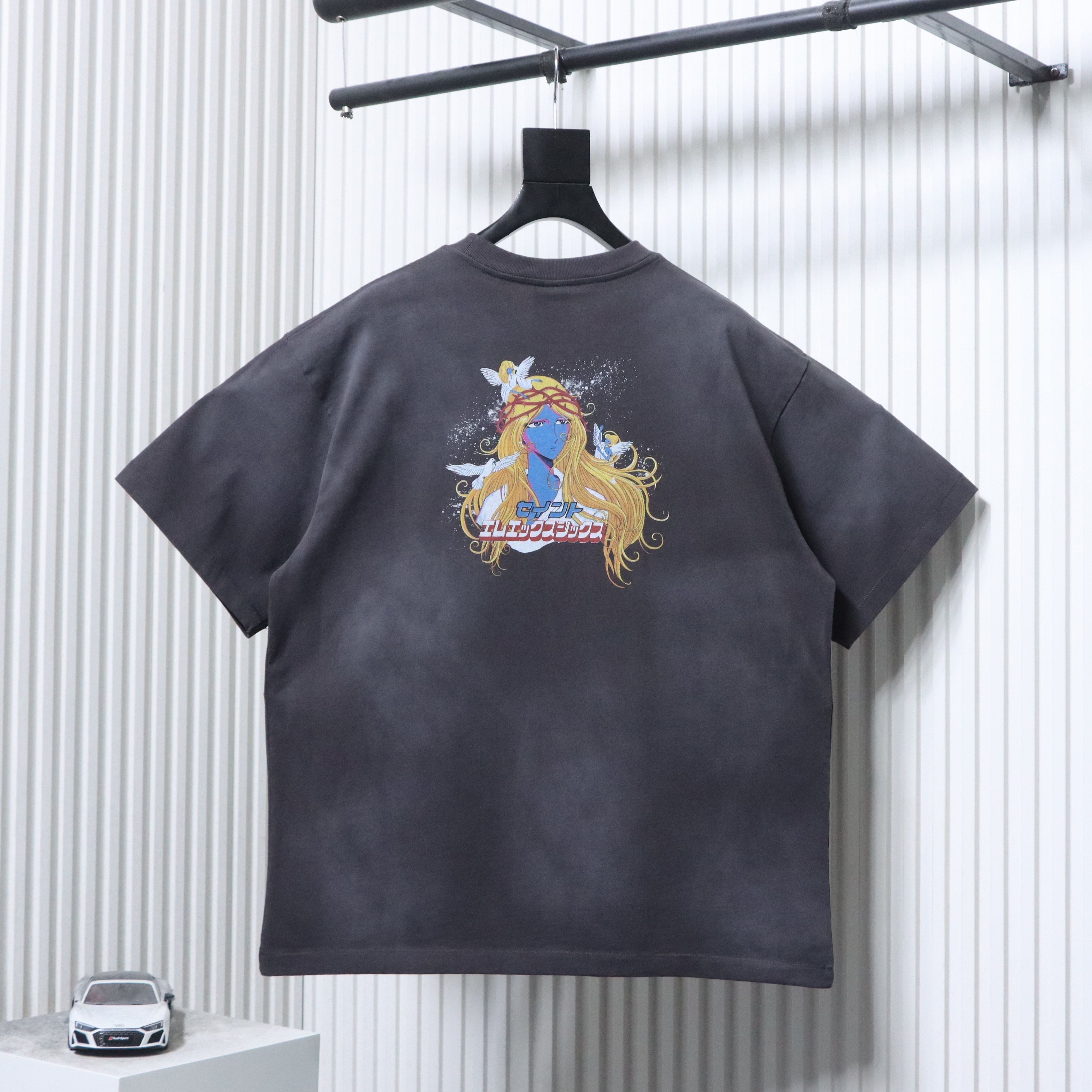 Saint Michael Character Print Casual Short Sleeve T-Shirt