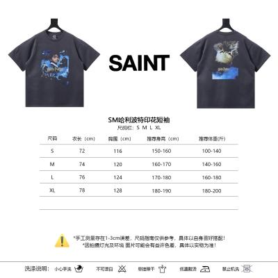 Saint Michael Harry Potter Print Short Sleeve T-Shirt 01