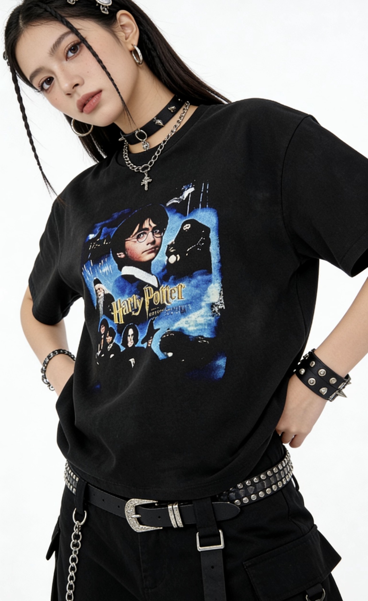 Saint Michael Harry Potter Print Short Sleeve T-Shirt
