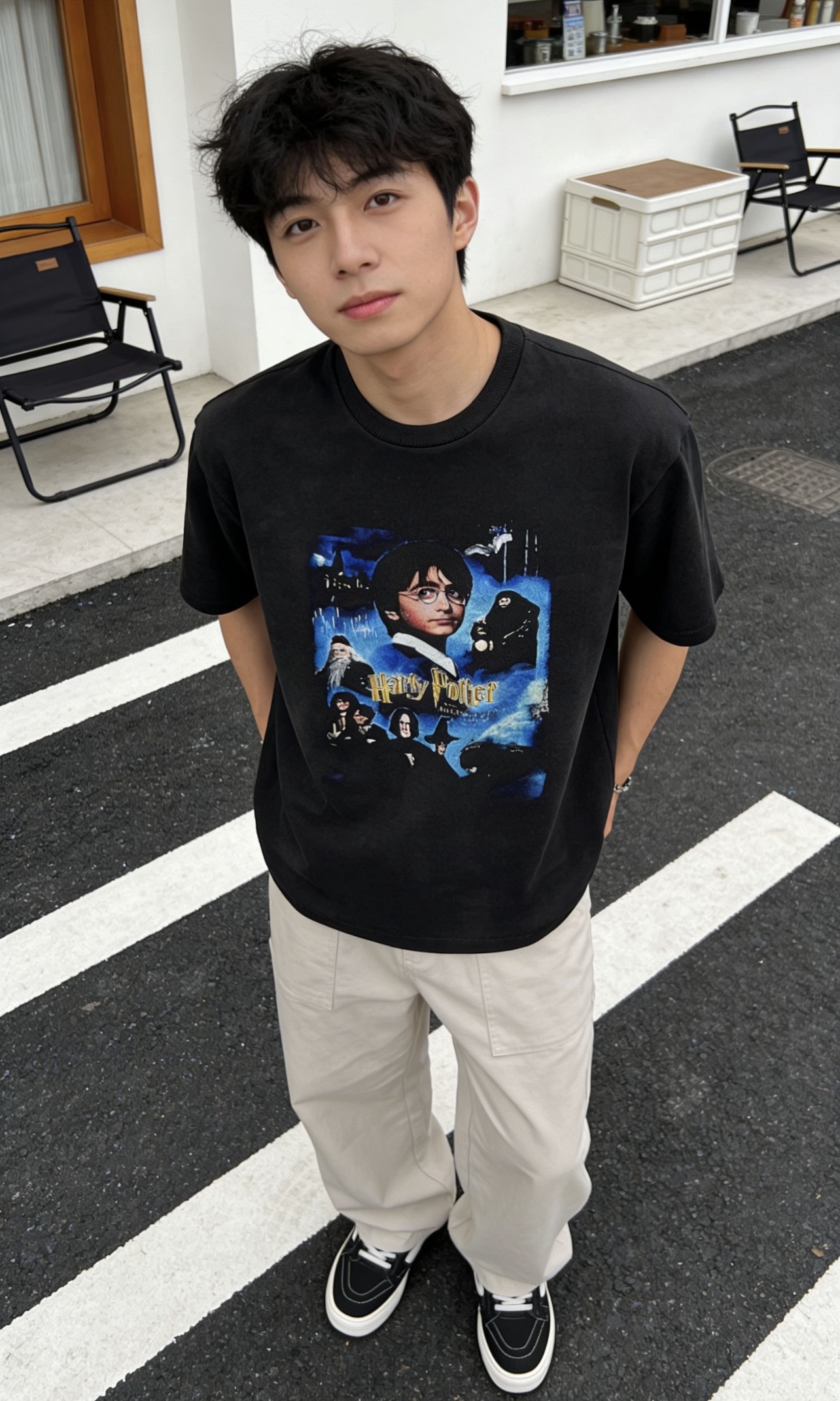 Saint Michael Harry Potter Print Short Sleeve T-Shirt