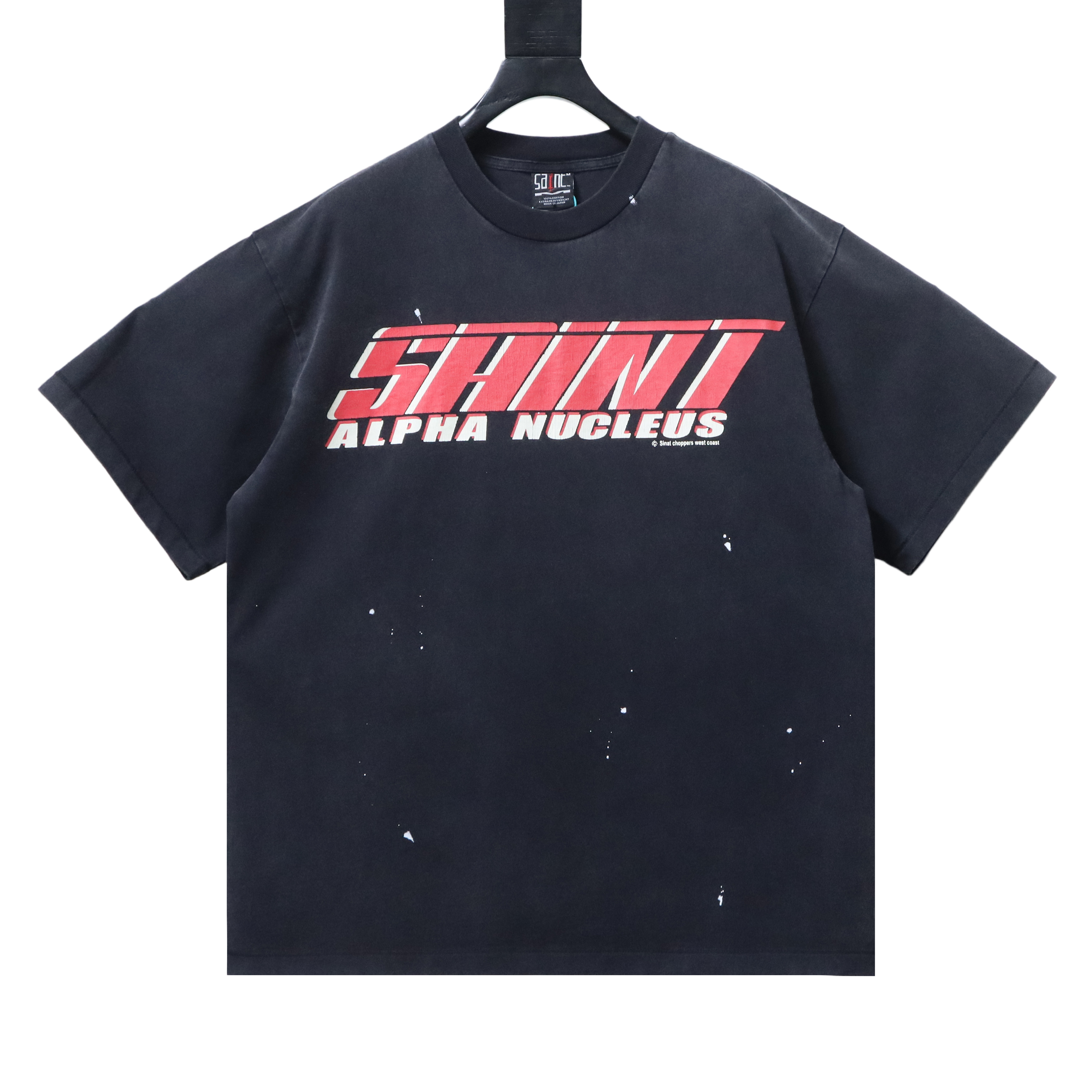 SAINT Racing Style Distressed Short Sleeve T-Shirt