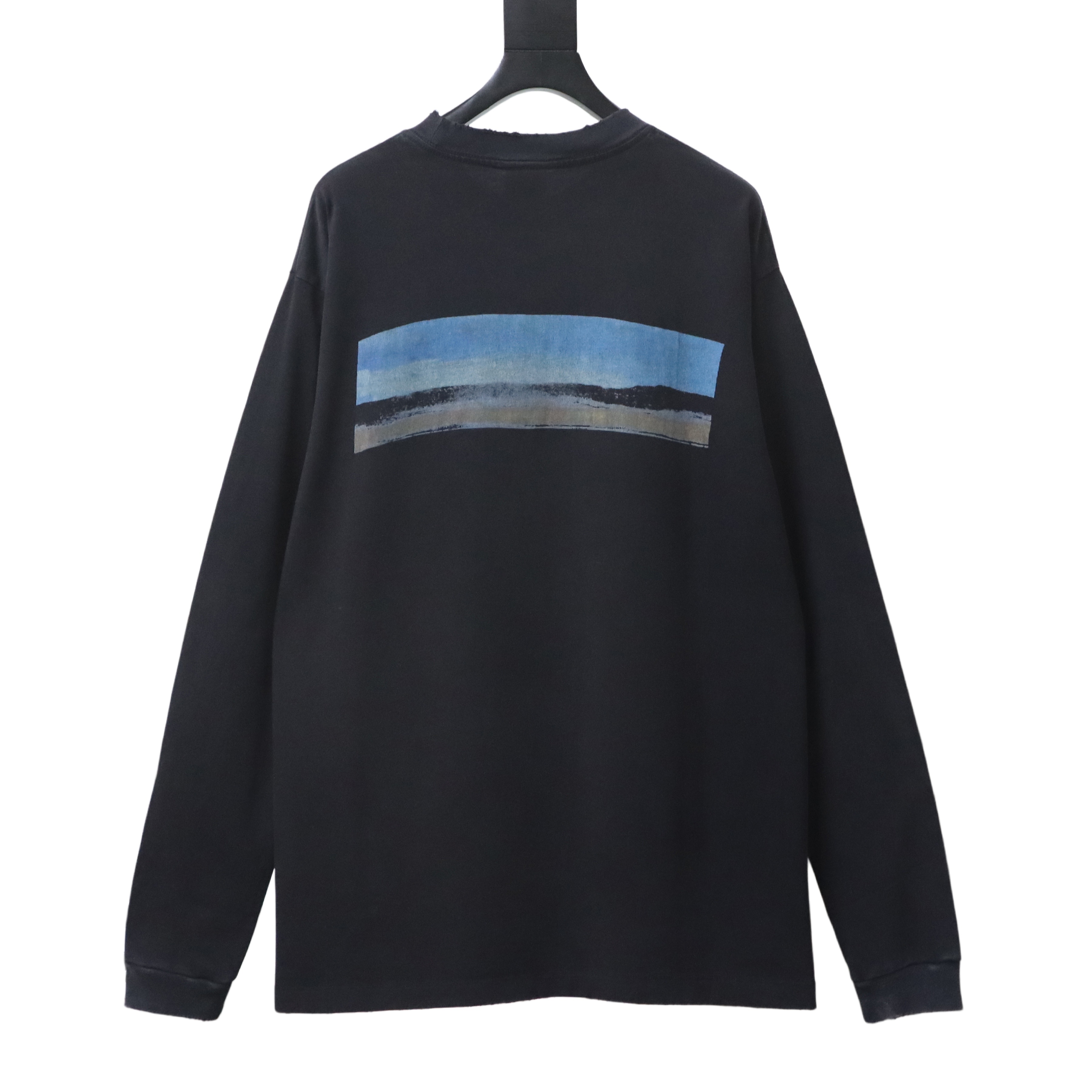 SAINT Religious Landscape Distressed Cotton Long Sleeve T-Shirt