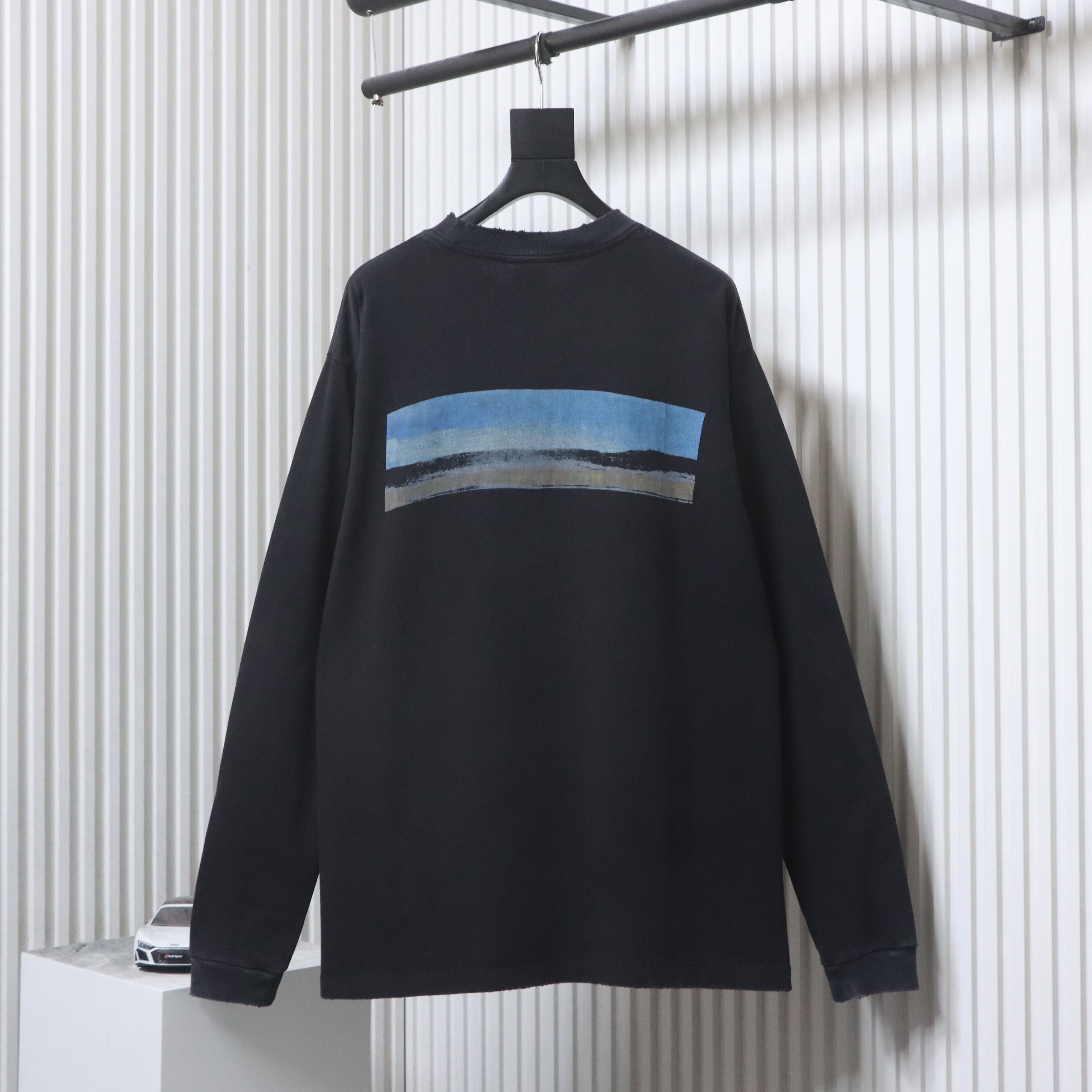 SAINT Religious Landscape Distressed Cotton Long Sleeve T-Shirt