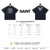 SAINT Vintage Distressed Motorcycle Style Cotton Short Sleeve T-Shirt