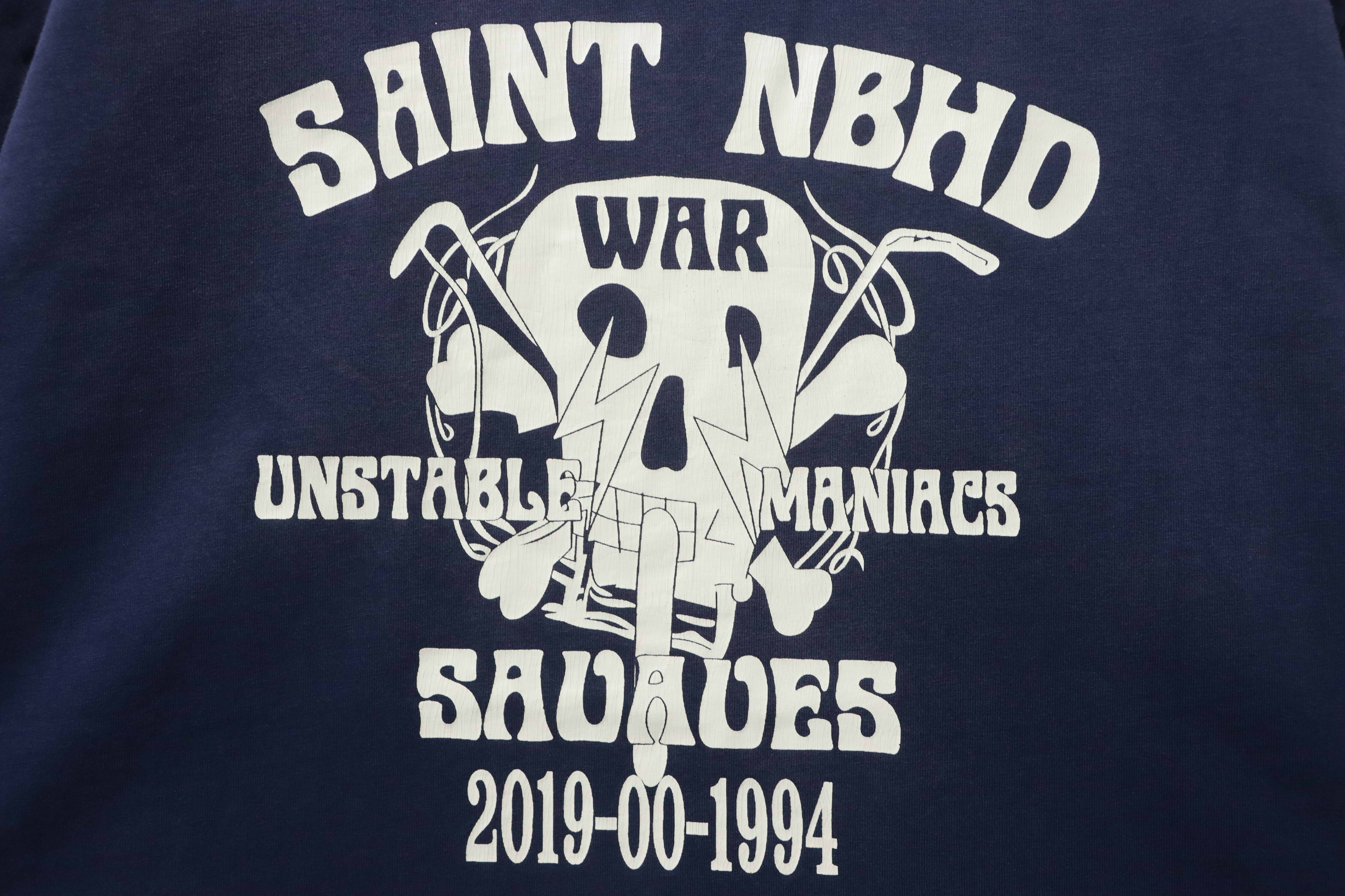 SAINT x NBHD Dark Distressed Short Sleeve T-Shirt