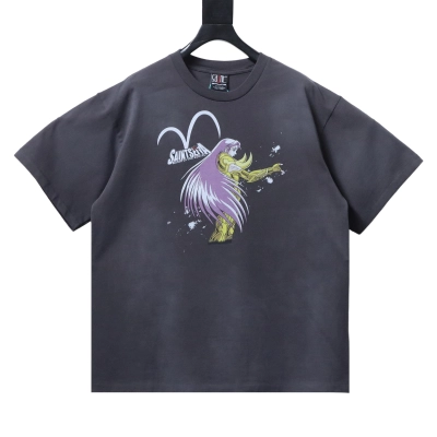 SAINT x Saint Seiya Aries Mu Collaboration Distressed Short Sleeve T-Shirt 02