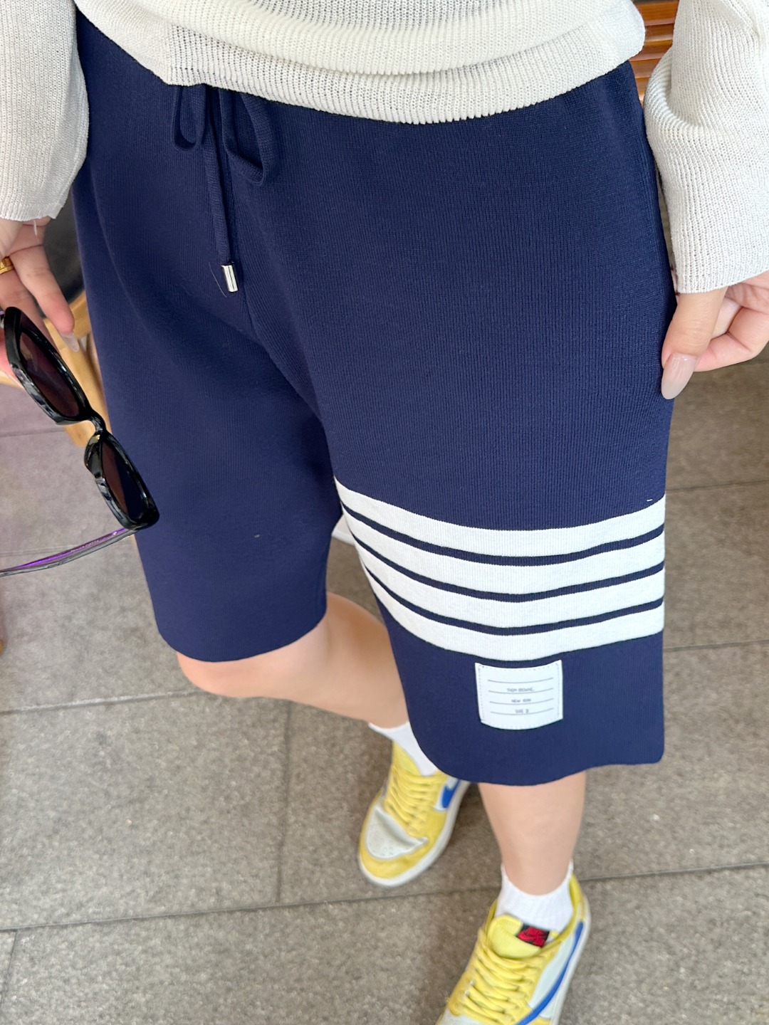 Thom Browne Classic Four-Bar Knit Shorts Style 1