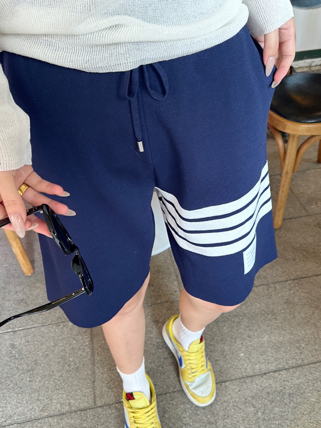 Thom Browne Classic Four-Bar Knit Shorts Style 1