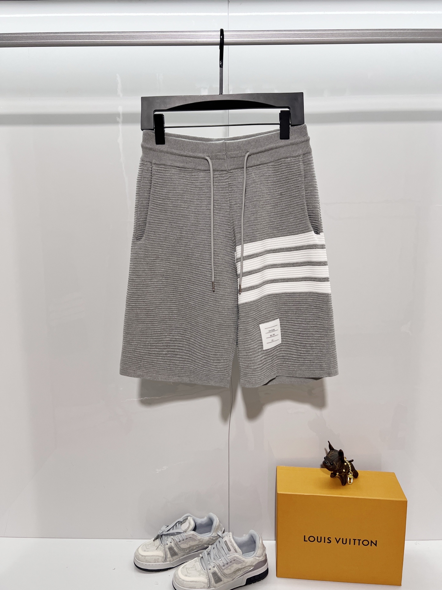 Thom Browne Color : Gray White Size :M-2XL Clothing