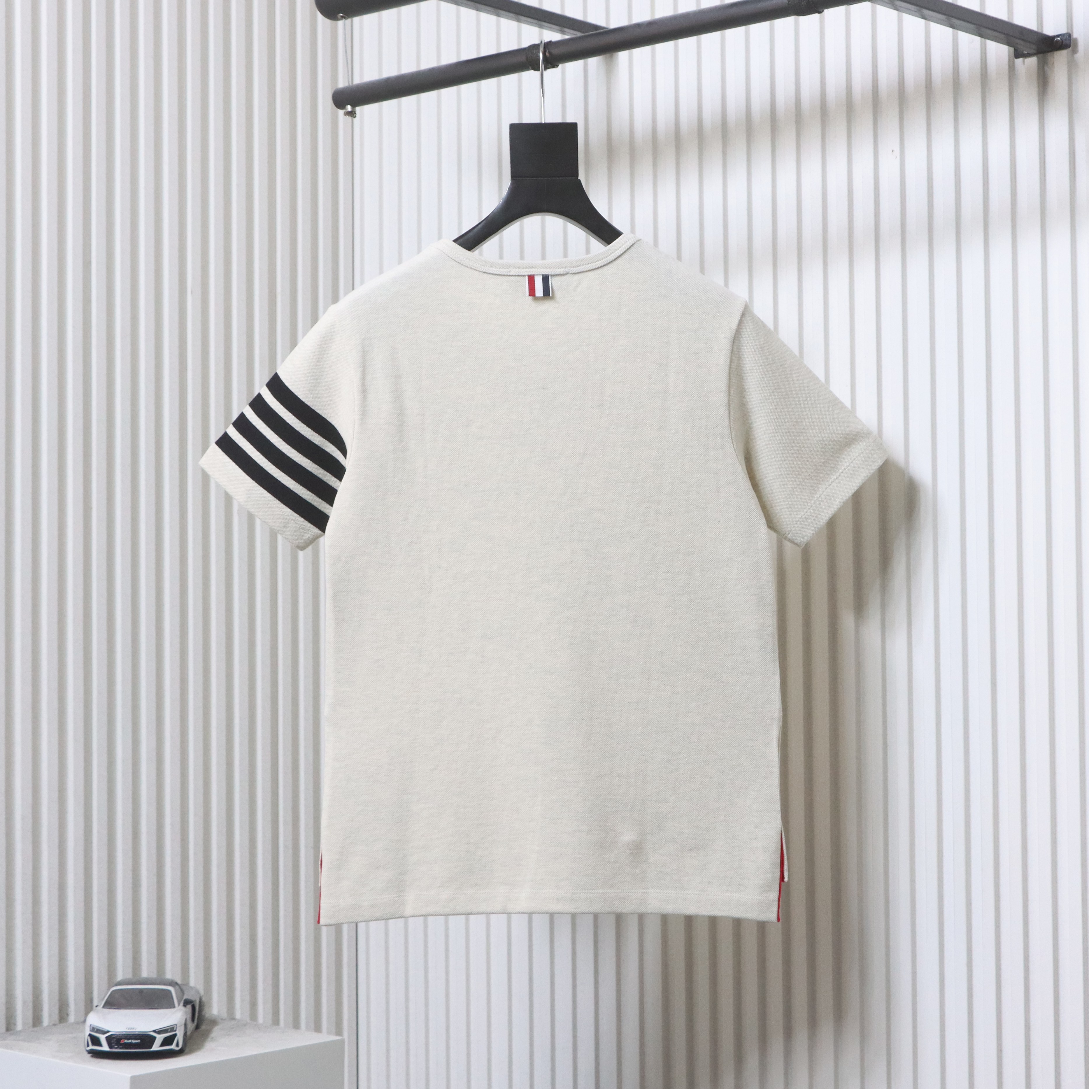 Thom Browne TB Classic Four-Bar Crewneck Short Sleeve T-Shirt Style 1