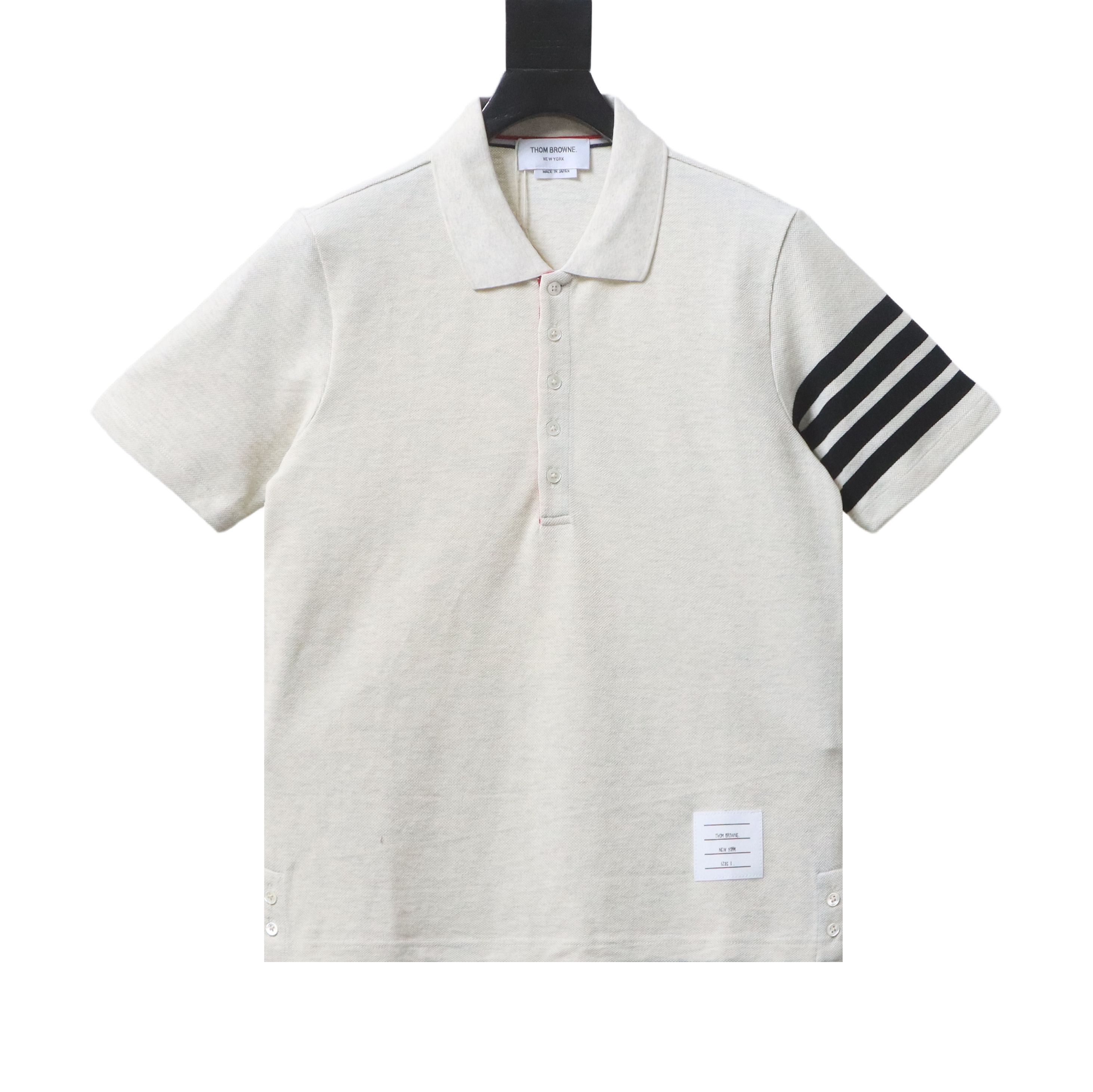 Thom Browne TB Classic Four-Bar Short Sleeve Polo Shirt Style 1