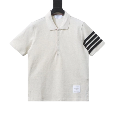 Thom Browne TB Classic Four-Bar Short Sleeve Polo Shirt Style 1 02