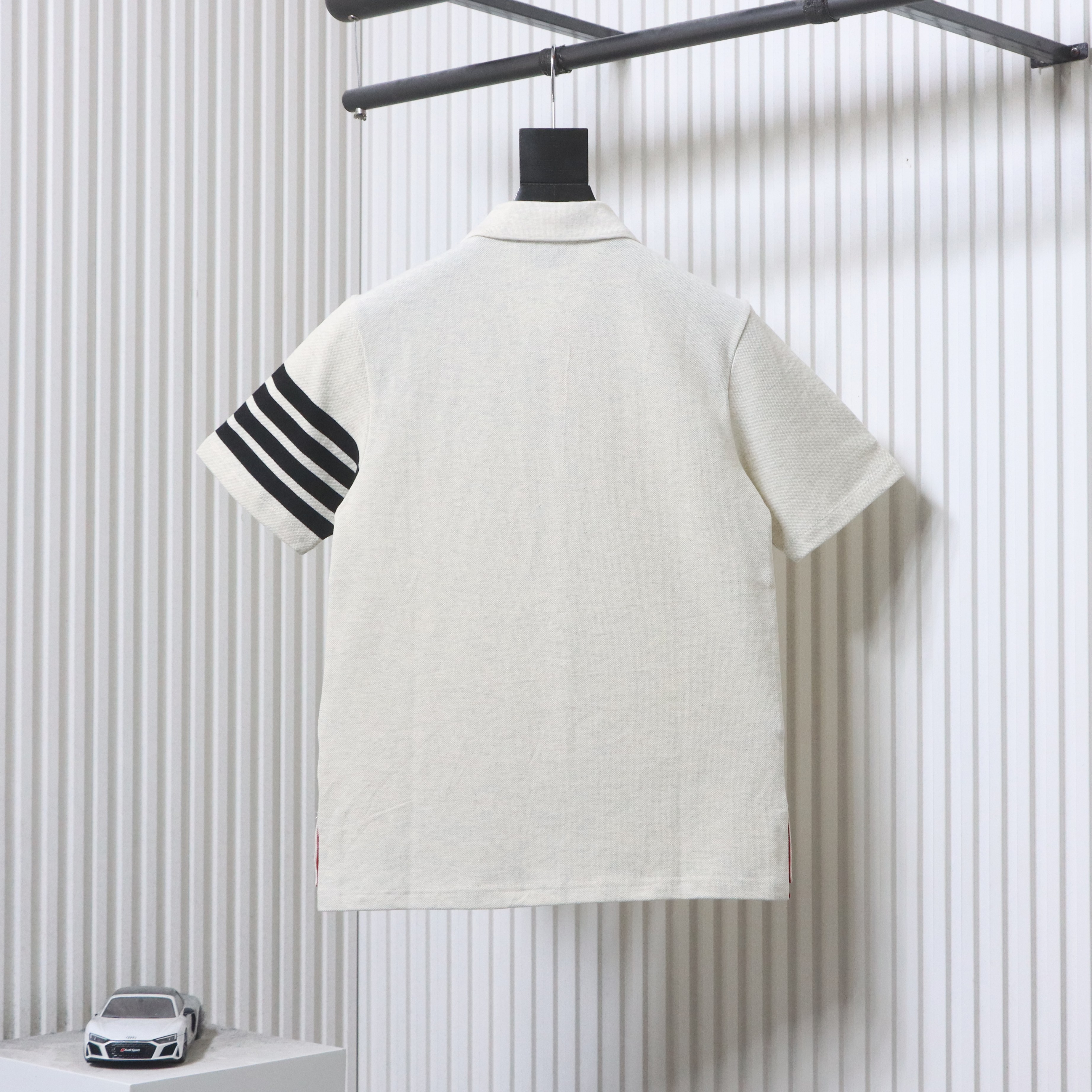 Thom Browne TB Classic Four-Bar Short Sleeve Polo Shirt Style 1