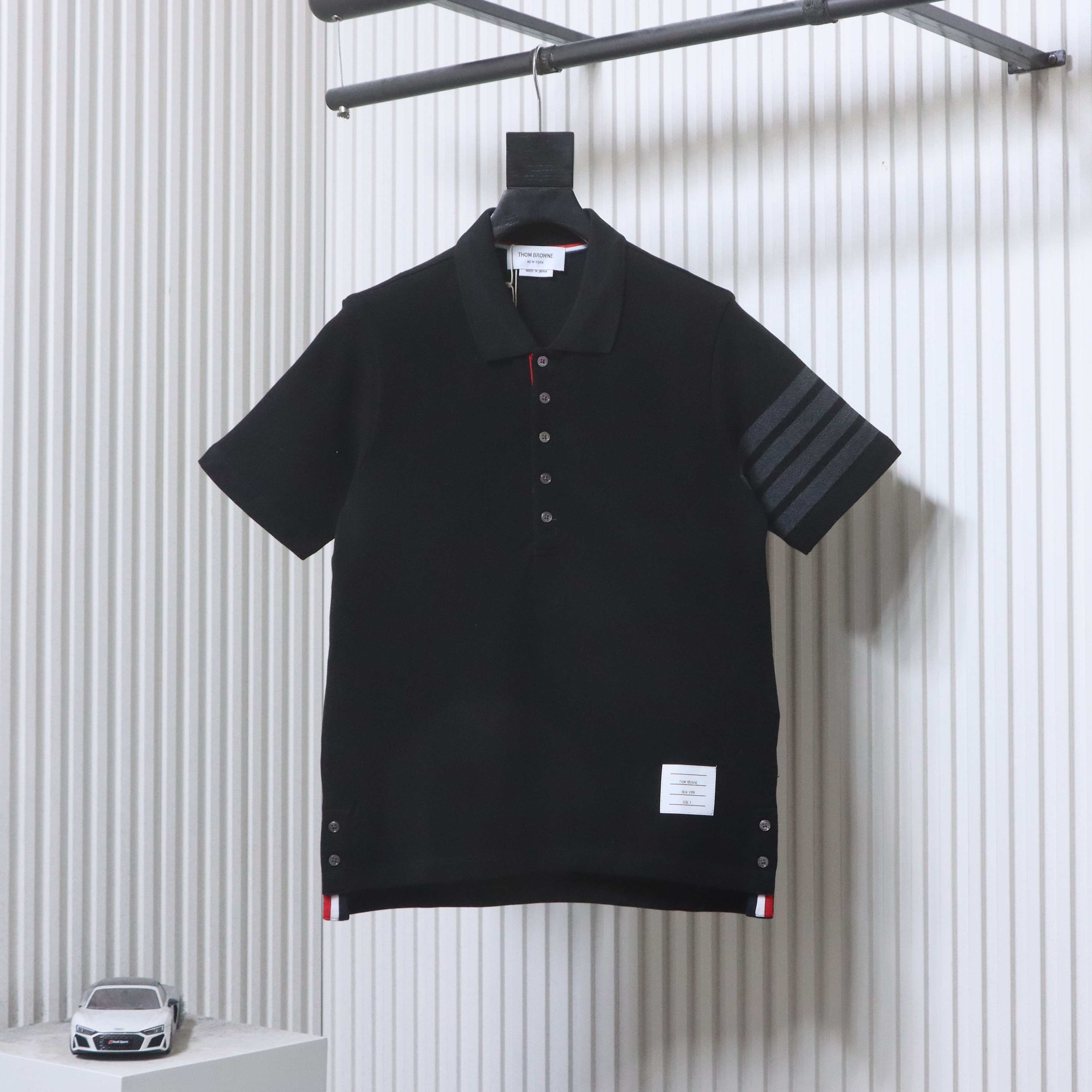 Thom Browne TB Classic Four-Bar Short Sleeve Polo Shirt Style 2