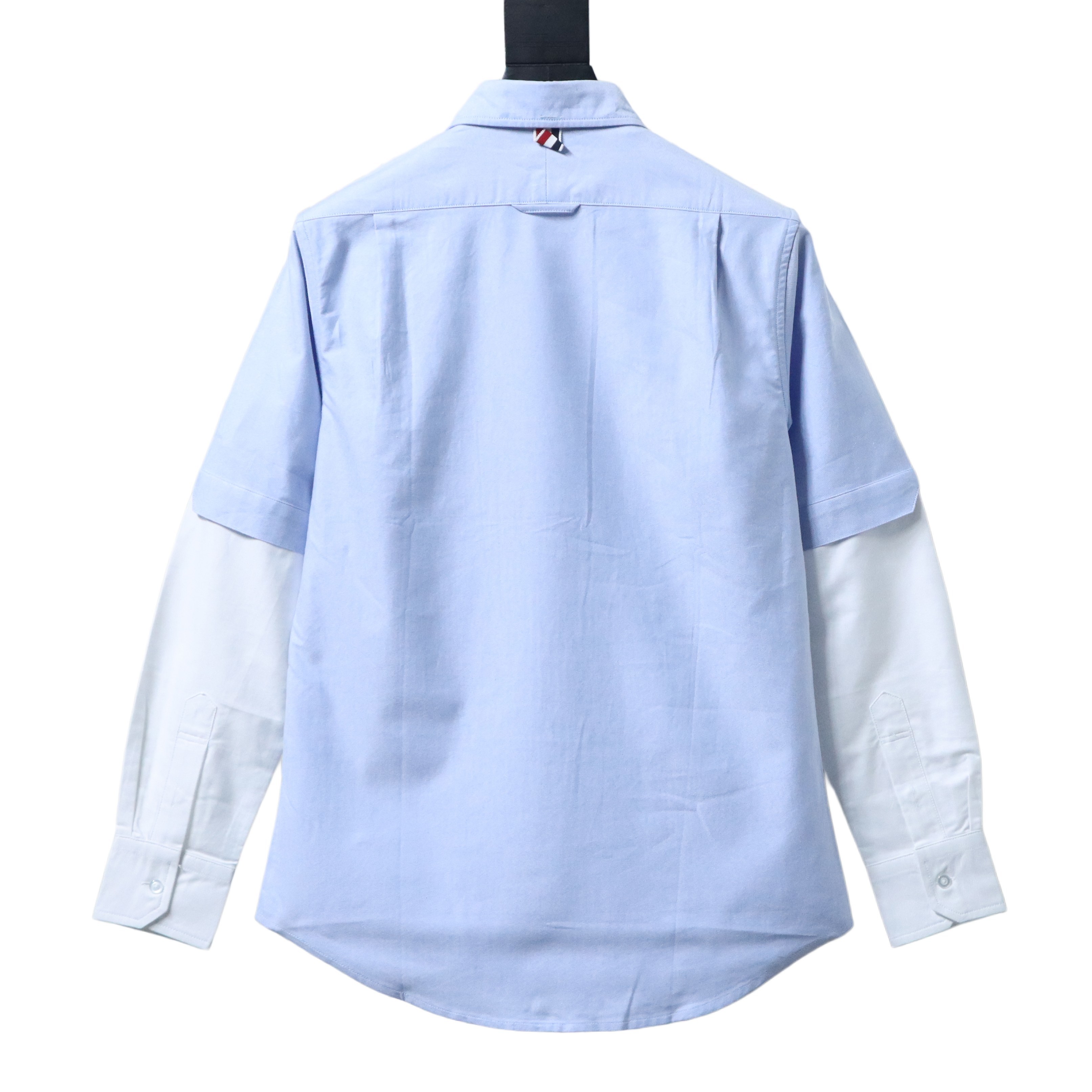 Thom Browne TB Double-Sleeve Colorblock Long Sleeve Shirt