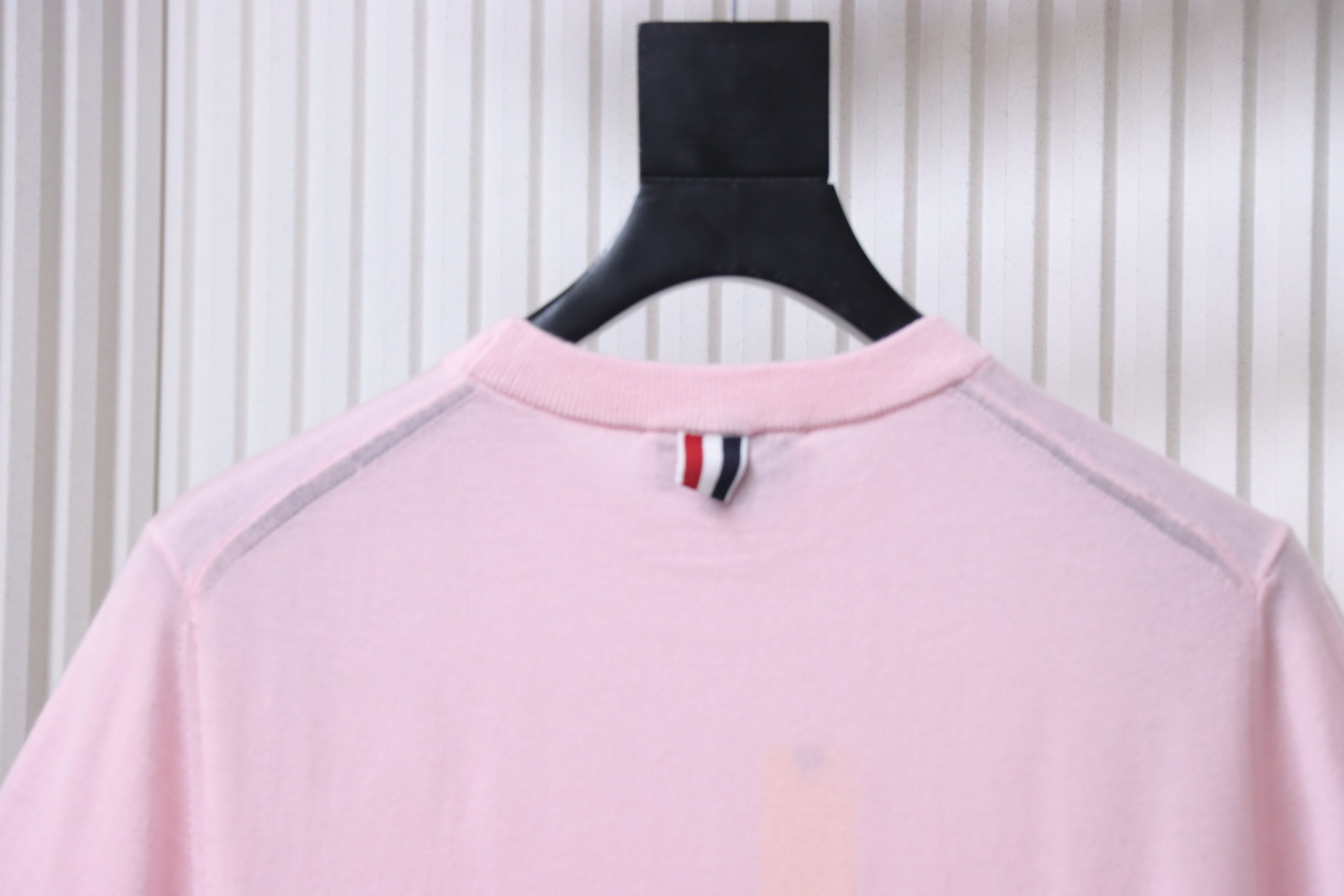 Thom Browne TB Fine Wool Four-Bar Short Sleeve T-Shirt Style 1