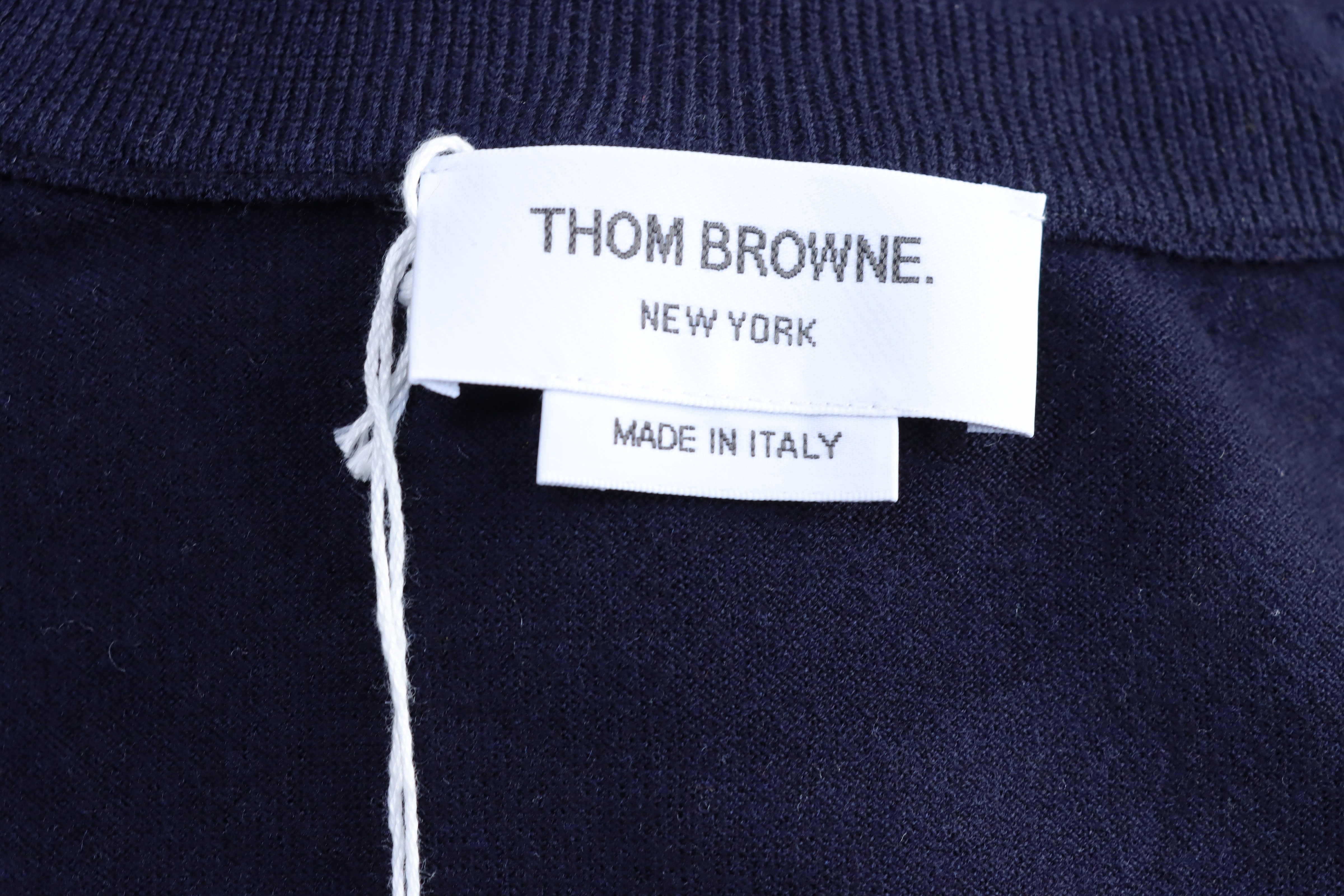 Thom Browne TB Fine Wool Four-Bar Short Sleeve T-Shirt Style 3