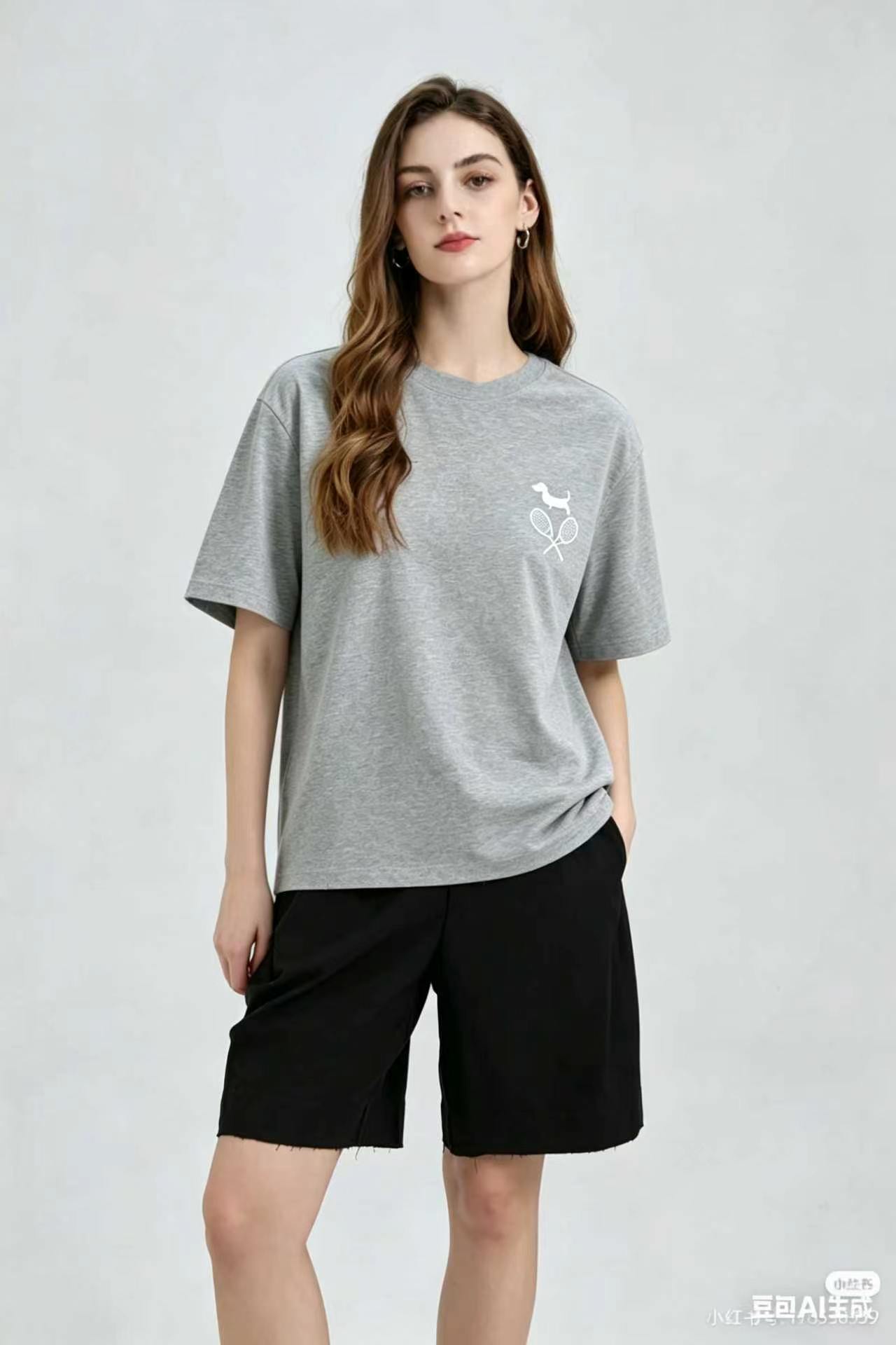 Thom Browne TB Tennis Dog Crewneck Short Sleeve T-Shirt Style 3