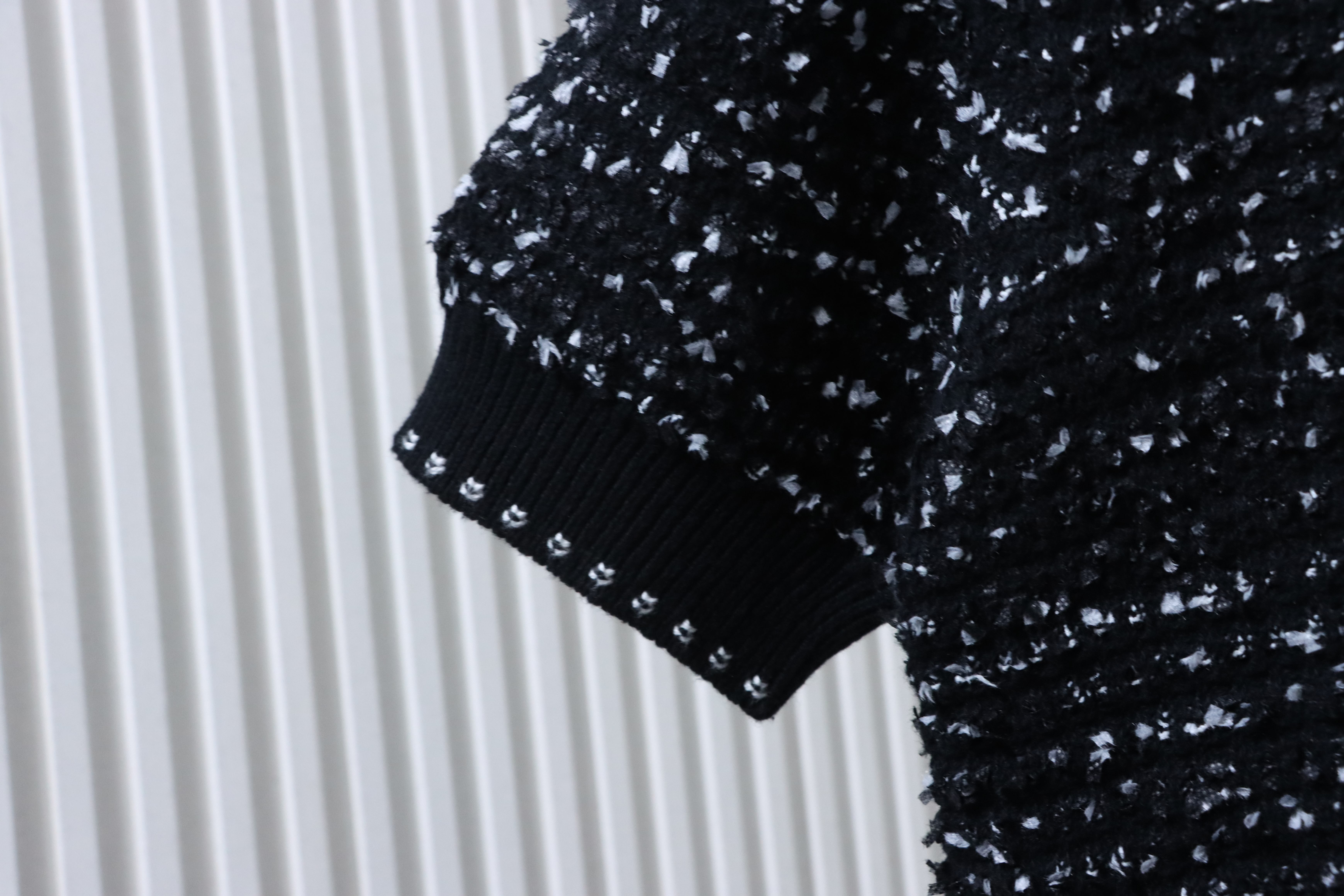Thom Browne TB Tweed Jacquard Short Sleeve Polo Shirt