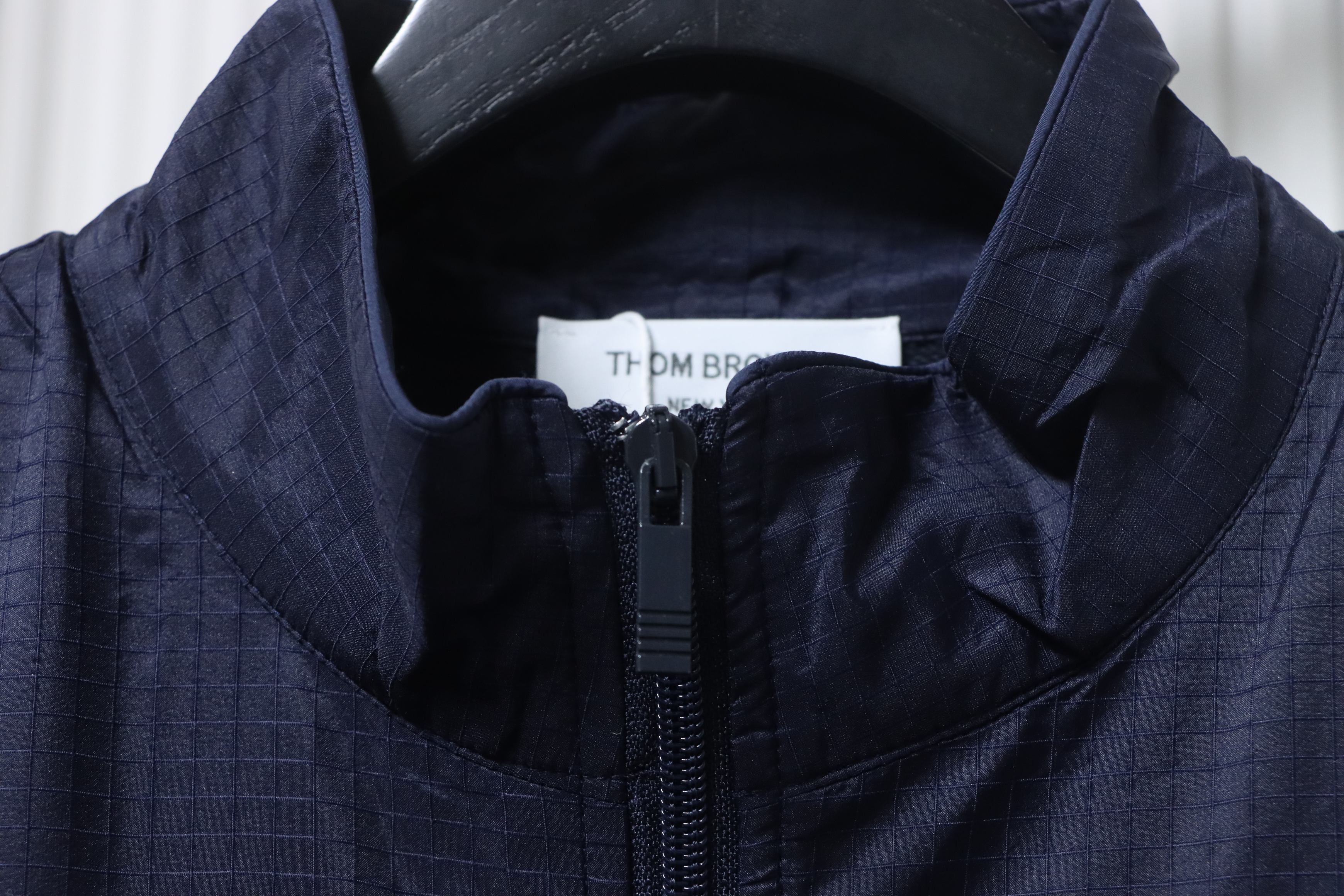 Thom Browne Top Version Double-Layer Casual Four-Bar Woven Stand Collar Jacket Style 2