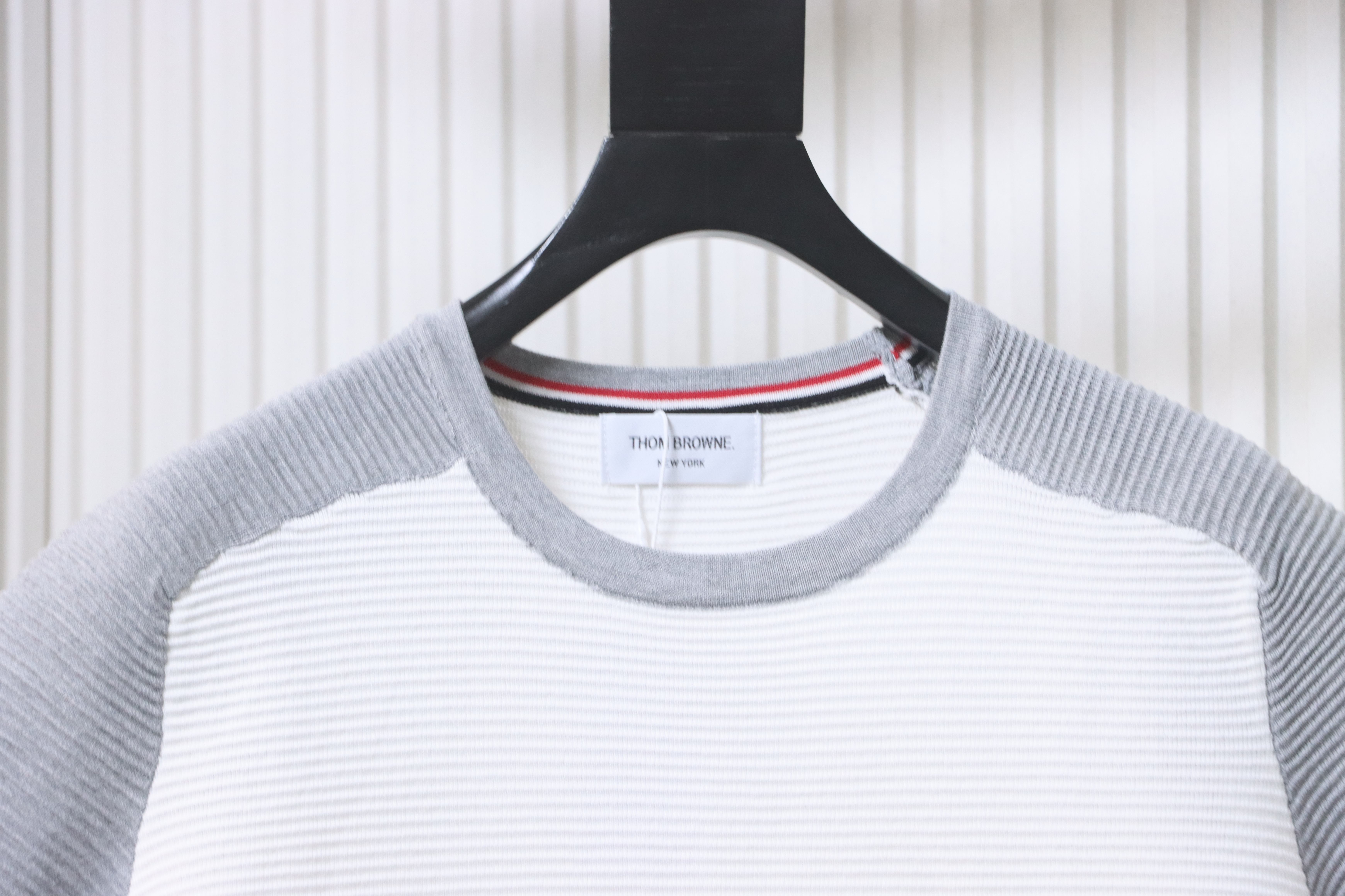 Thom Browne Wave Waffle Knit Short Sleeve T-Shirt