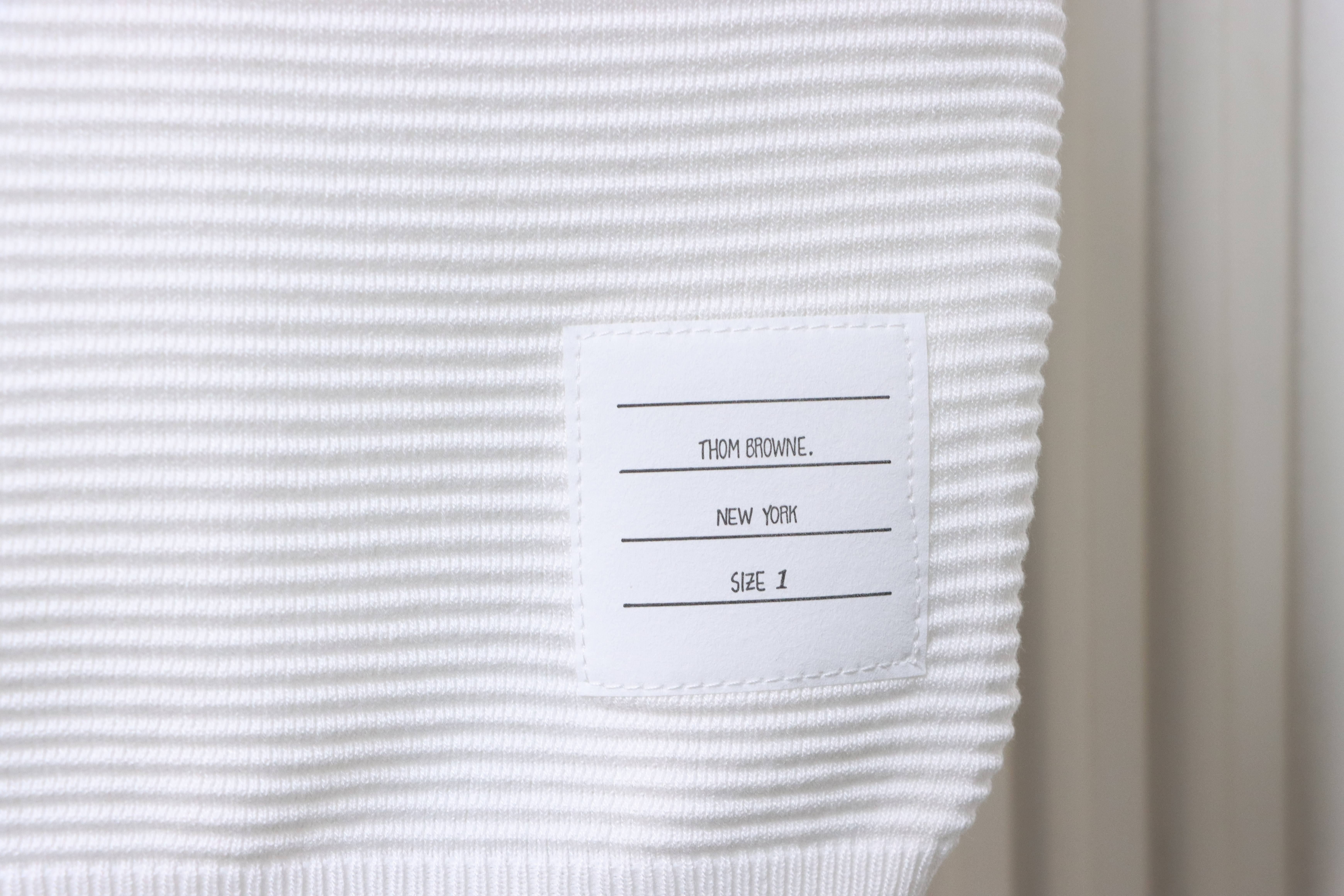 Thom Browne Wave Waffle Knit Short Sleeve T-Shirt